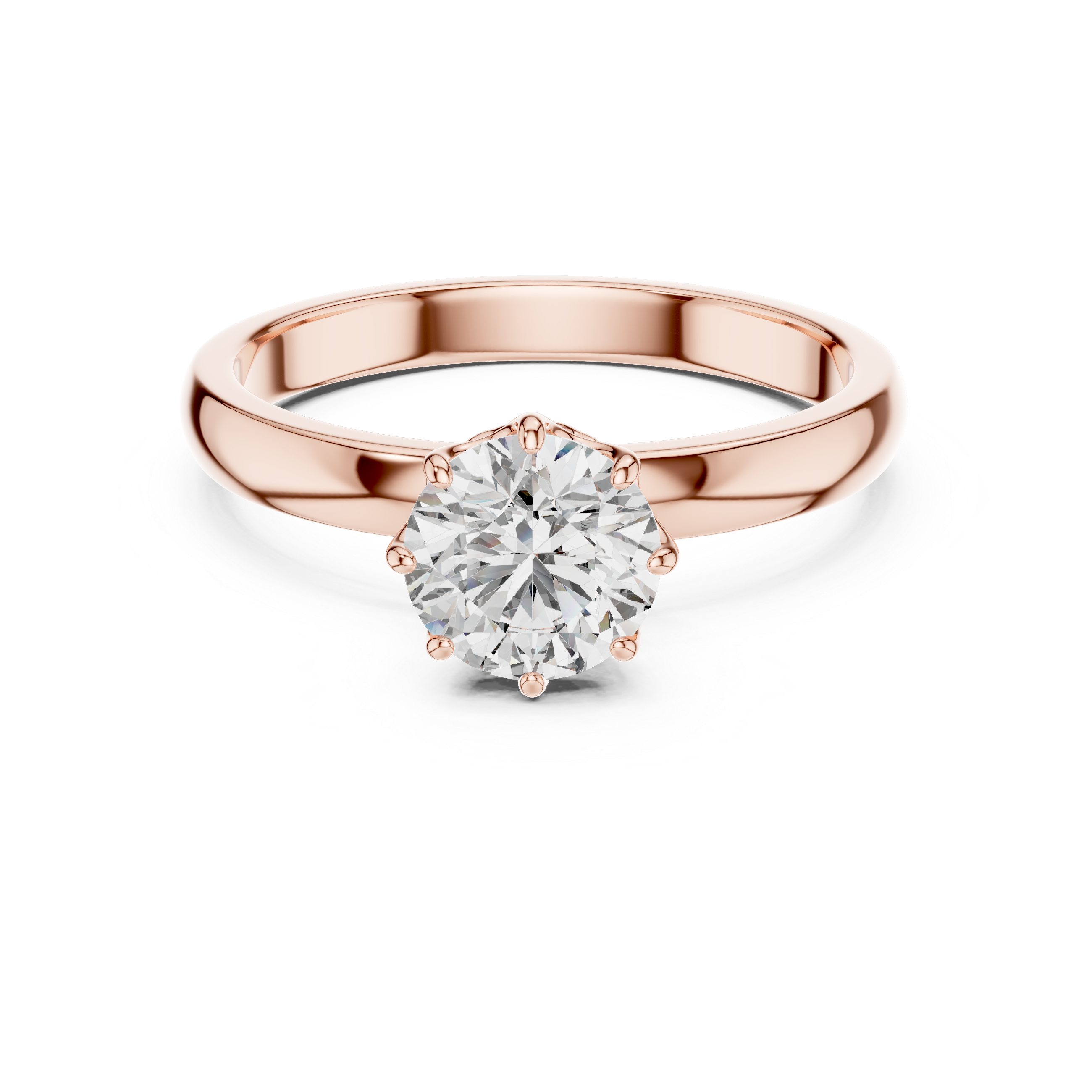 1 Carat Flush Stacking Round High Profile Solitaire