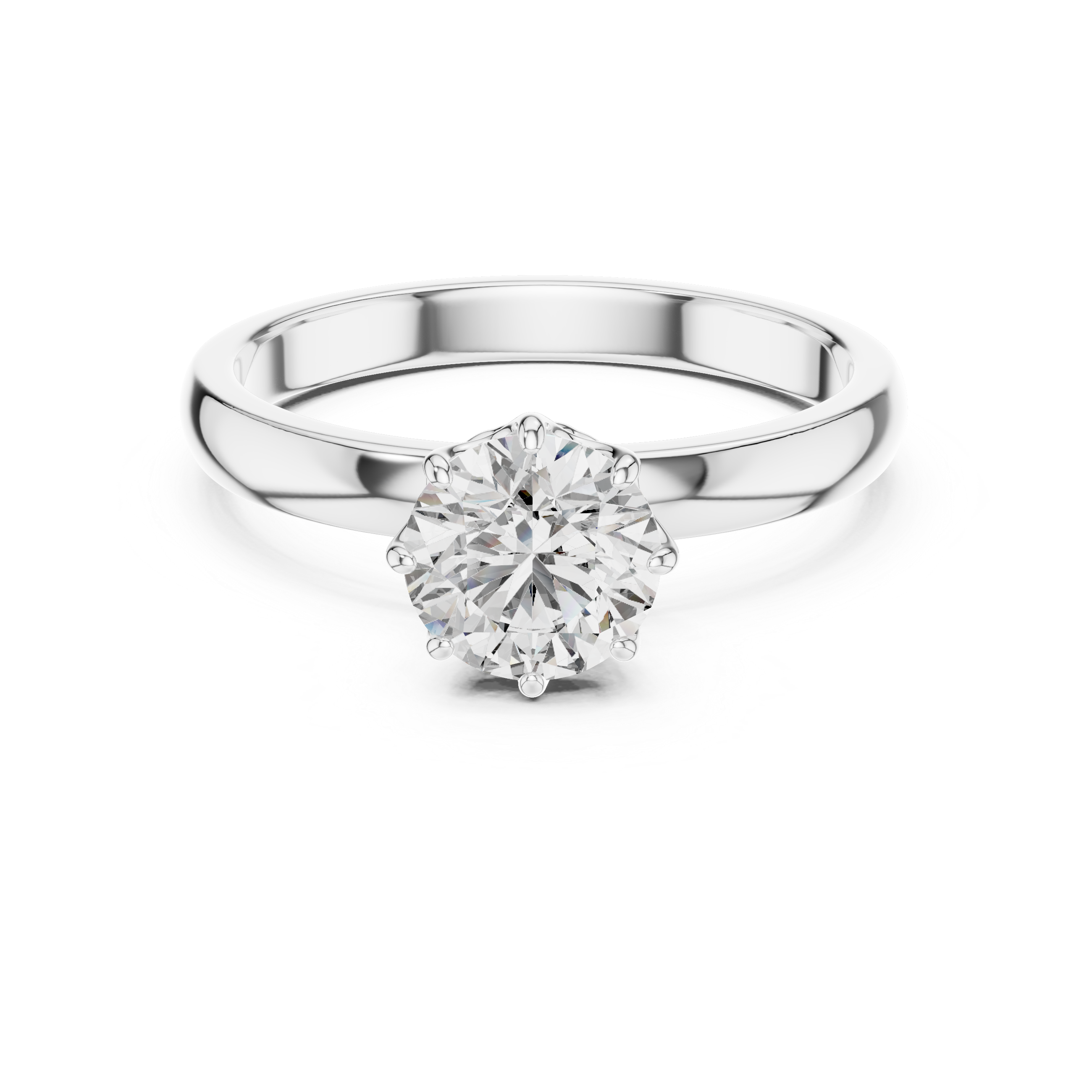 1 Carat Flush Stacking Round High Profile Solitaire
