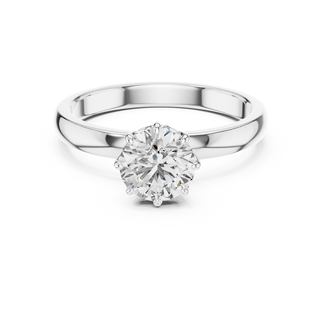 1 Carat Flush Stacking Round High Profile Solitaire