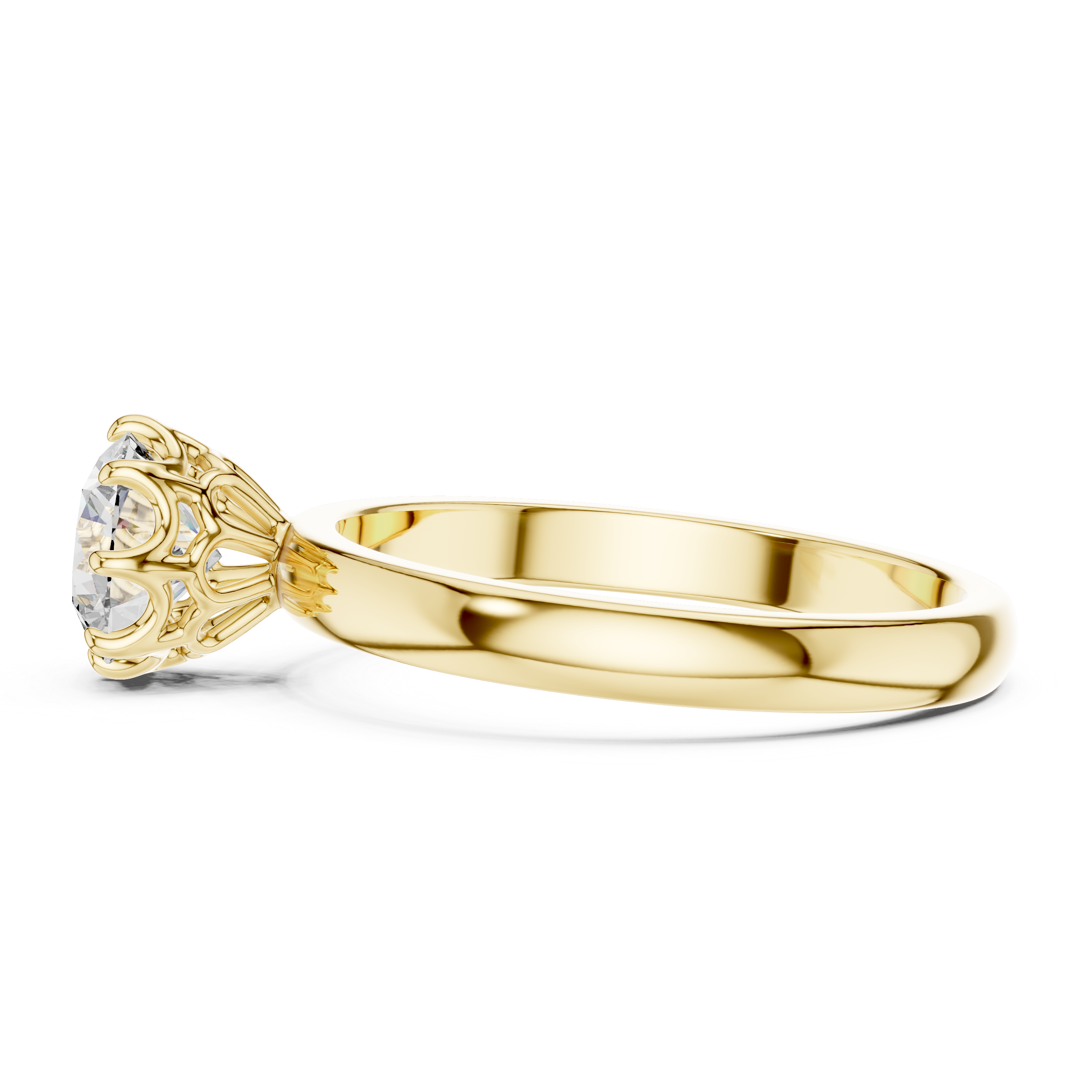 1 Carat Flush Stacking Round High Profile Solitaire