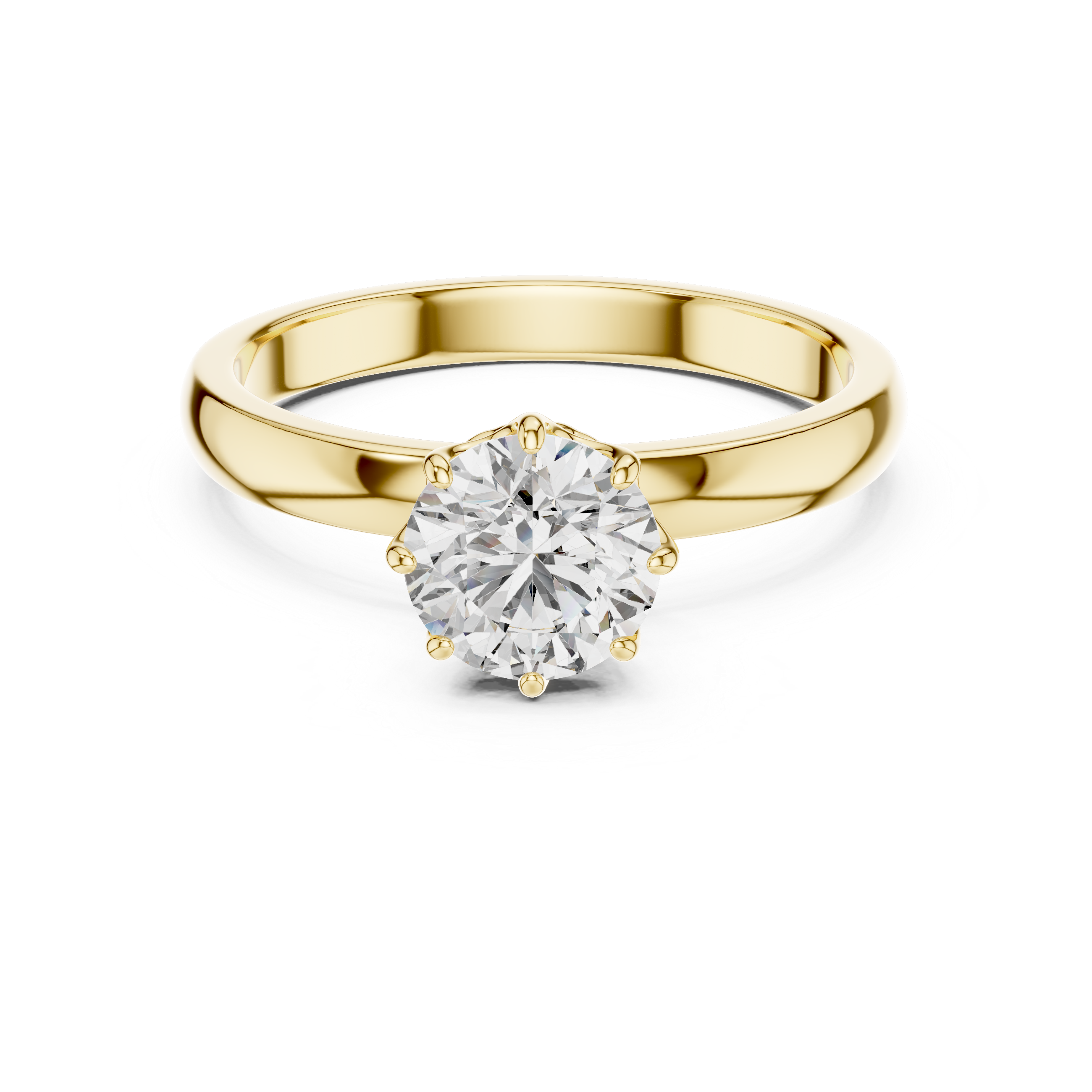 1 Carat Flush Stacking Round High Profile Solitaire