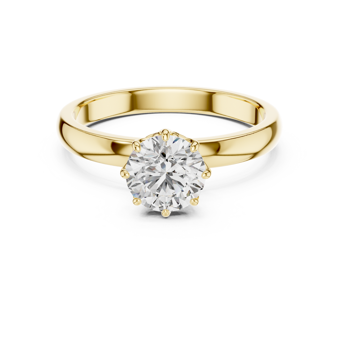 1 Carat Flush Stacking Round High Profile Solitaire