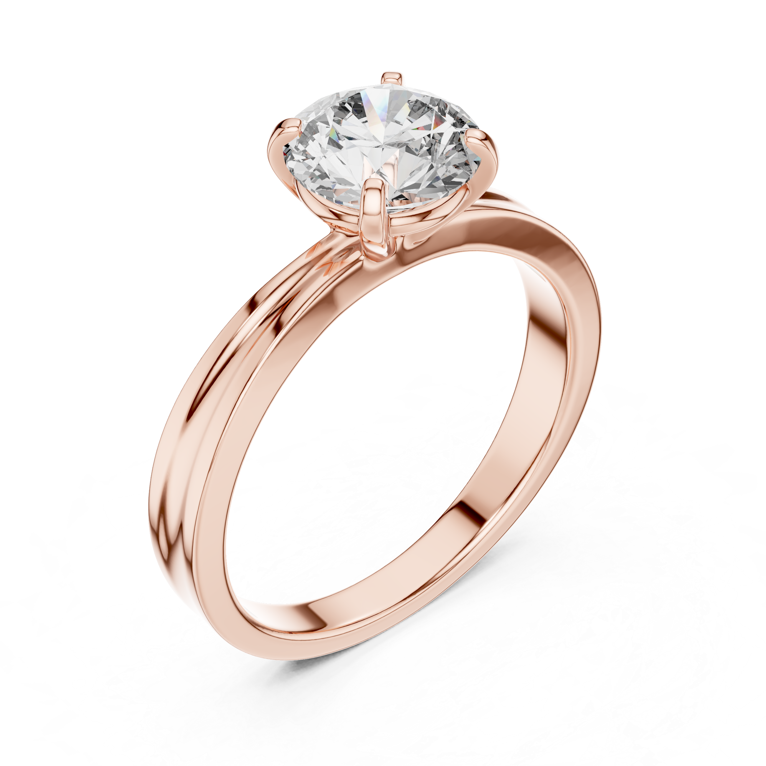 Stunning 1 Ct Round Diamond Spark Classic Solitaire Ring
