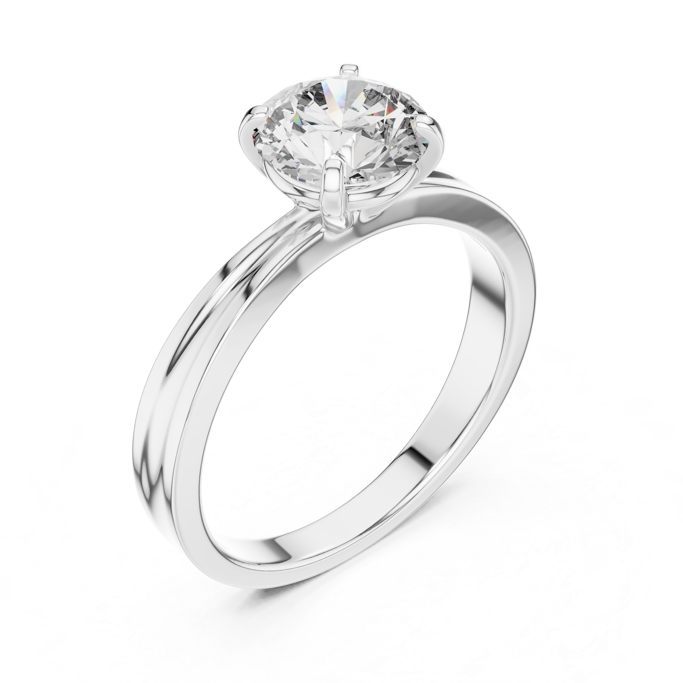 Stunning 1 Ct Round Diamond Spark Classic Solitaire Ring