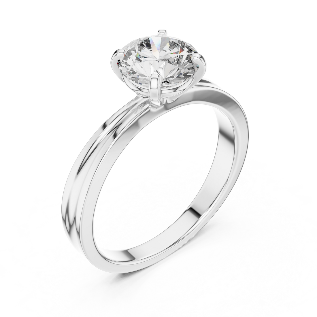 Stunning 1 Ct Round Diamond Spark Classic Solitaire Ring