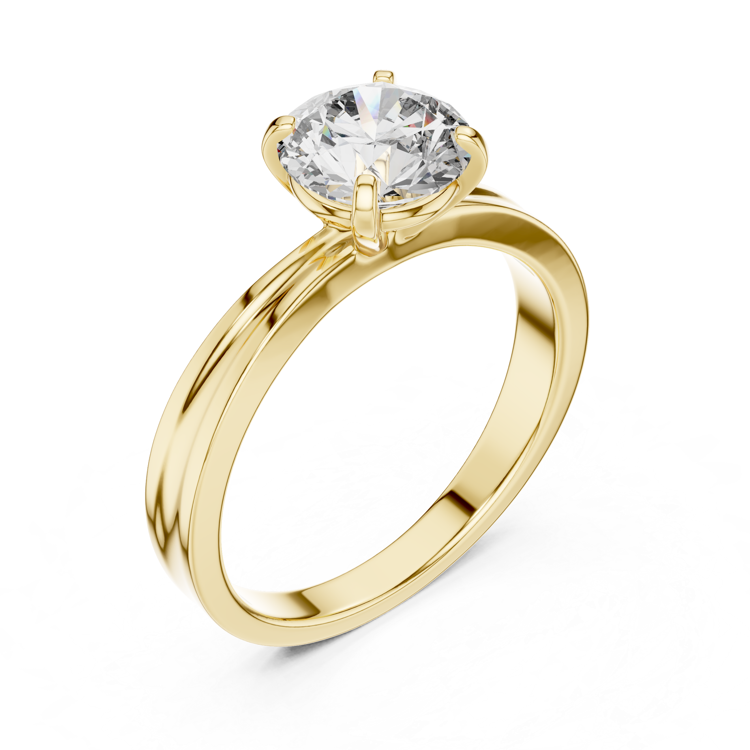Stunning 1 Ct Round Diamond Spark Classic Solitaire Ring