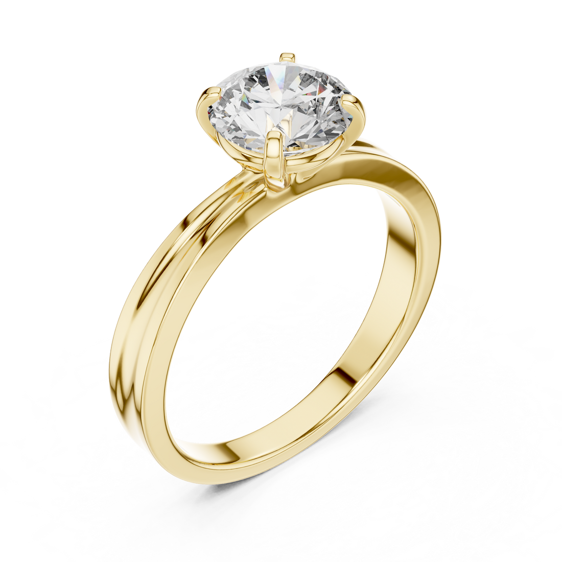 Stunning 1 Ct Round Diamond Spark Classic Solitaire Ring