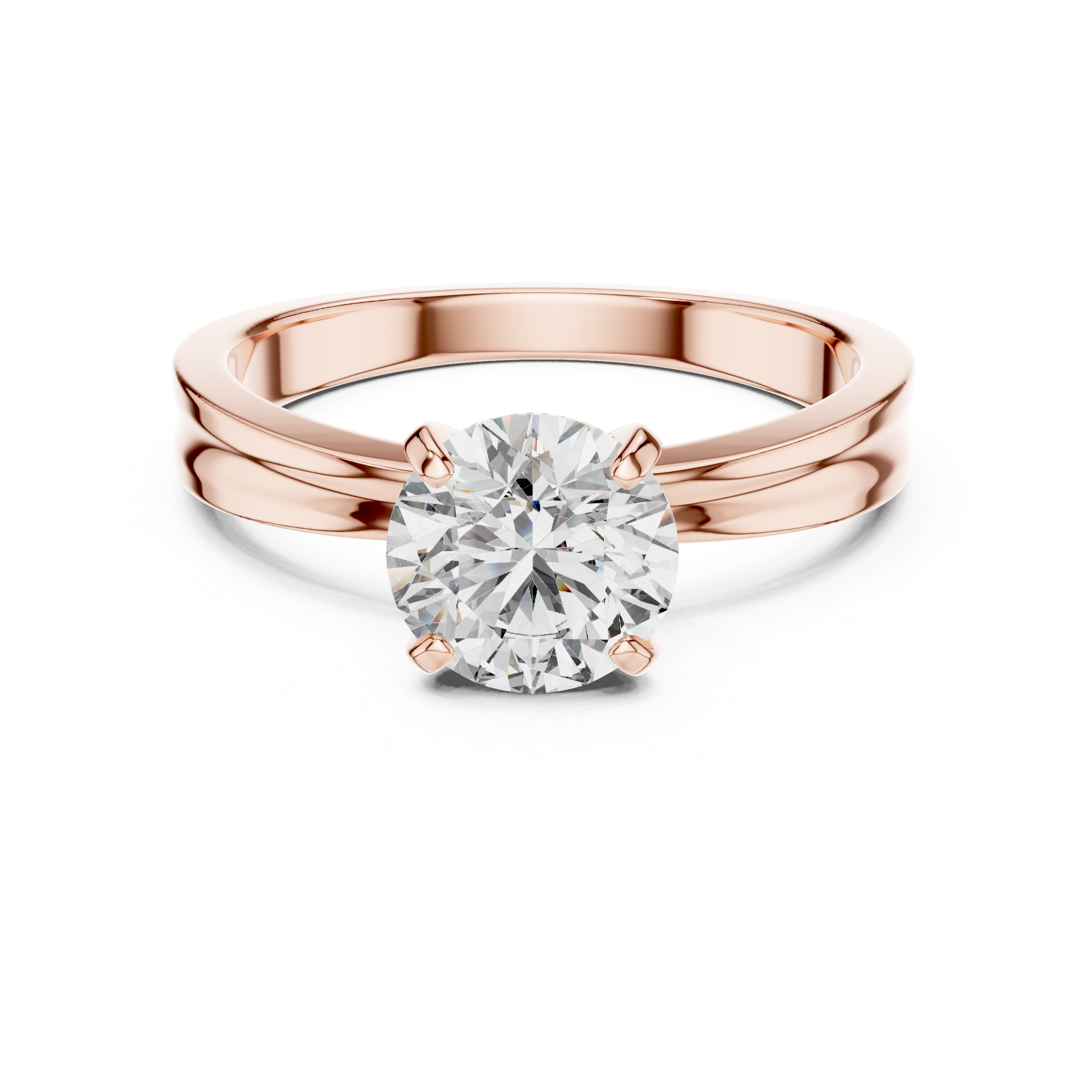 Stunning 1 Ct Round Diamond Spark Classic Solitaire Ring
