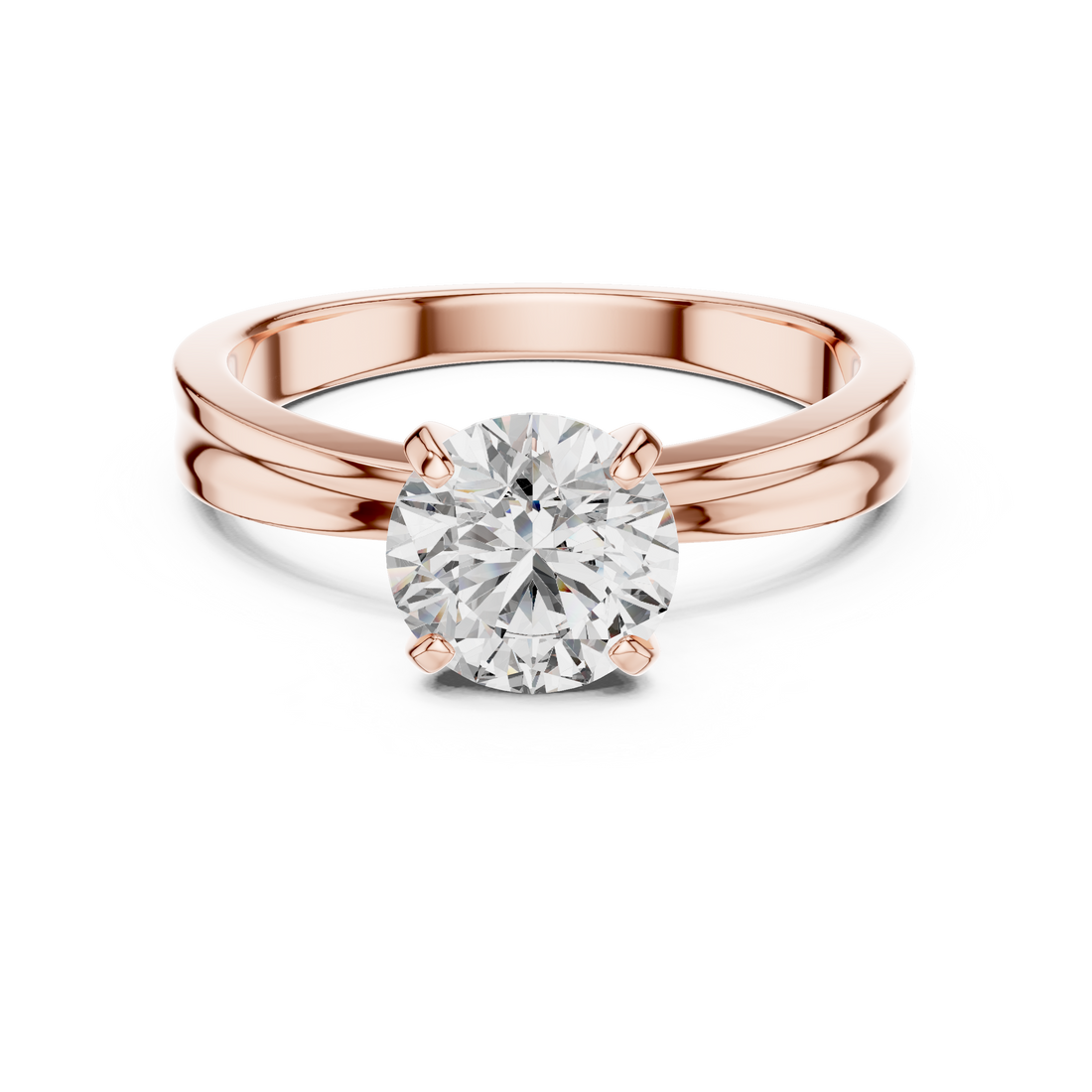 Stunning 1 Ct Round Diamond Spark Classic Solitaire Ring