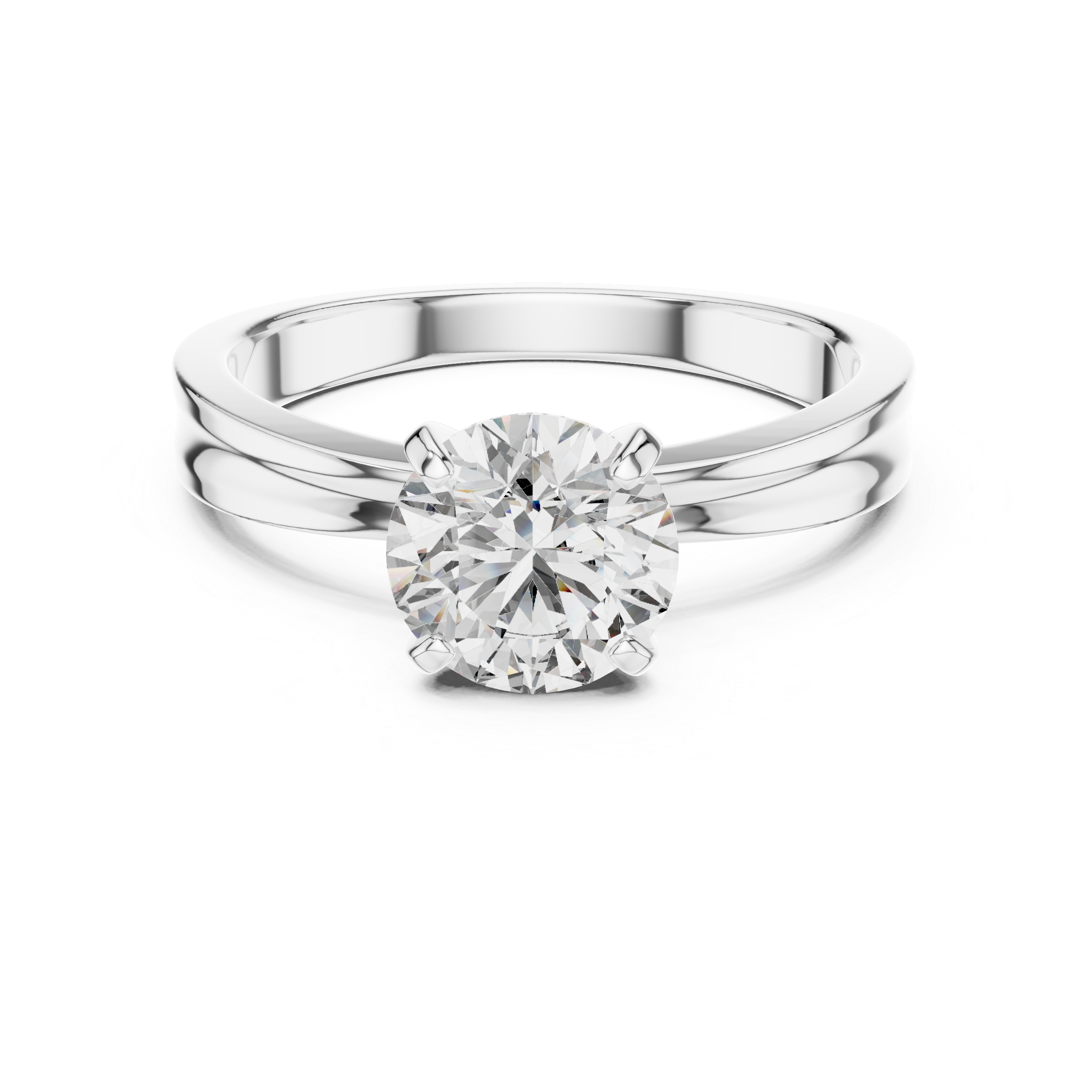 Stunning 1 Ct Round Diamond Spark Classic Solitaire Ring