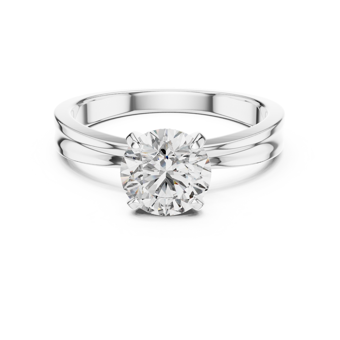 Stunning 1 Ct Round Diamond Spark Classic Solitaire Ring