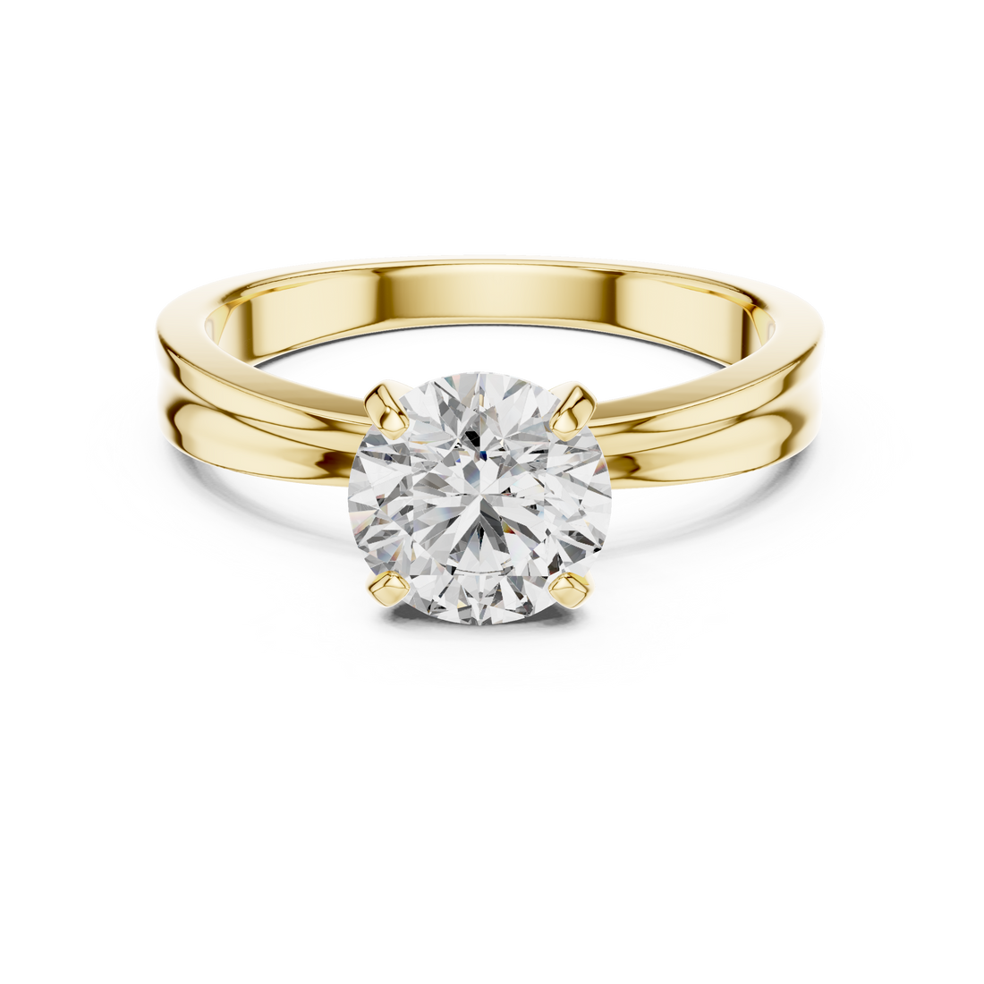 Stunning 1 Ct Round Diamond Spark Classic Solitaire Ring