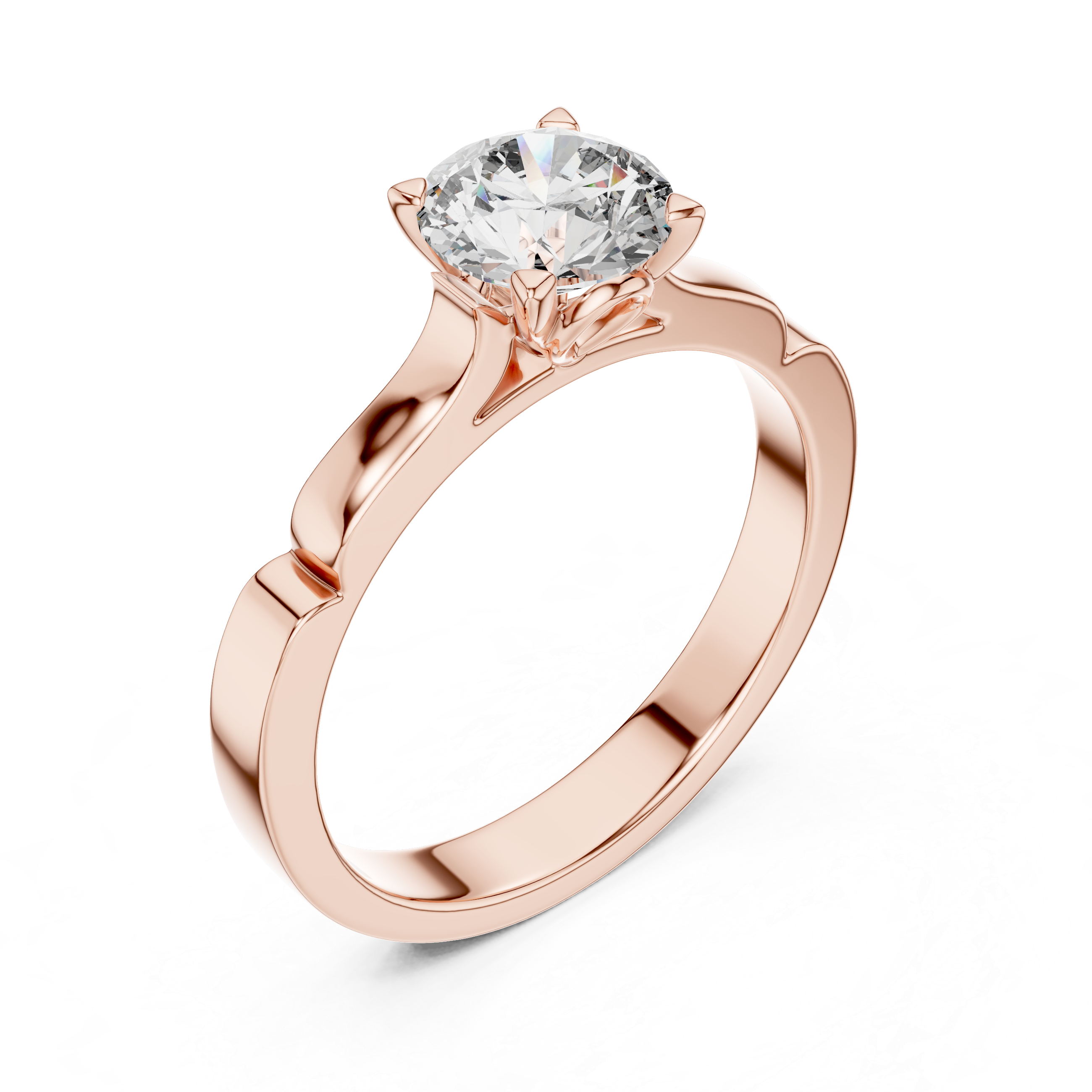 Pure Brilliance Solitaire 1 Ct Round Engagement Ring
