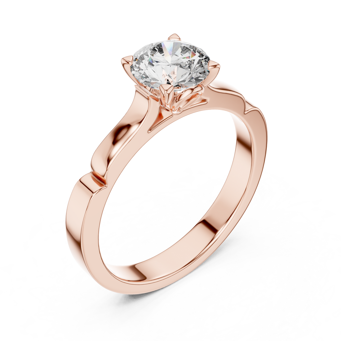 Pure Brilliance Solitaire 1 Ct Round Engagement Ring