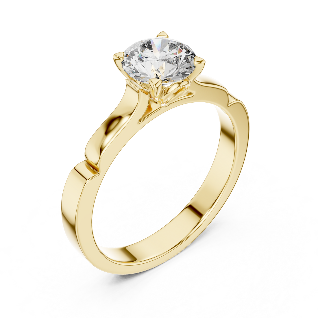 Pure Brilliance Solitaire 1 Ct Round Engagement Ring