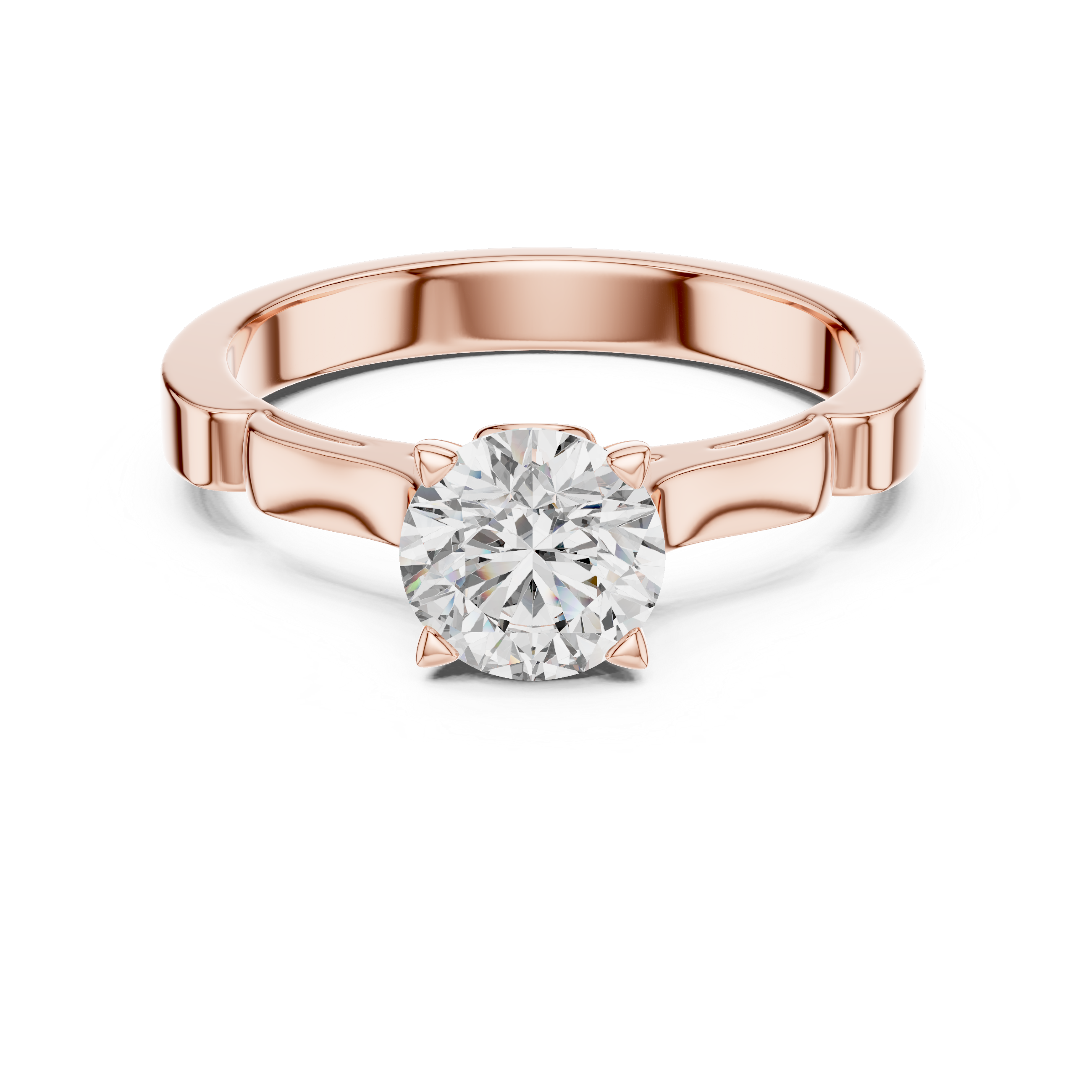 Pure Brilliance Solitaire 1 Ct Round Engagement Ring