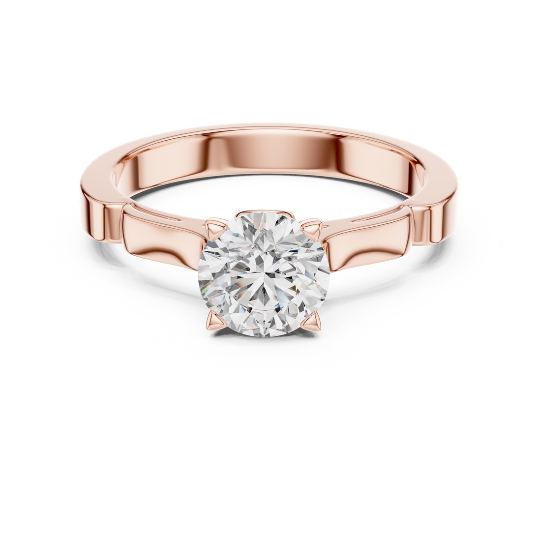Pure Brilliance Solitaire 1 Ct Round Engagement Ring