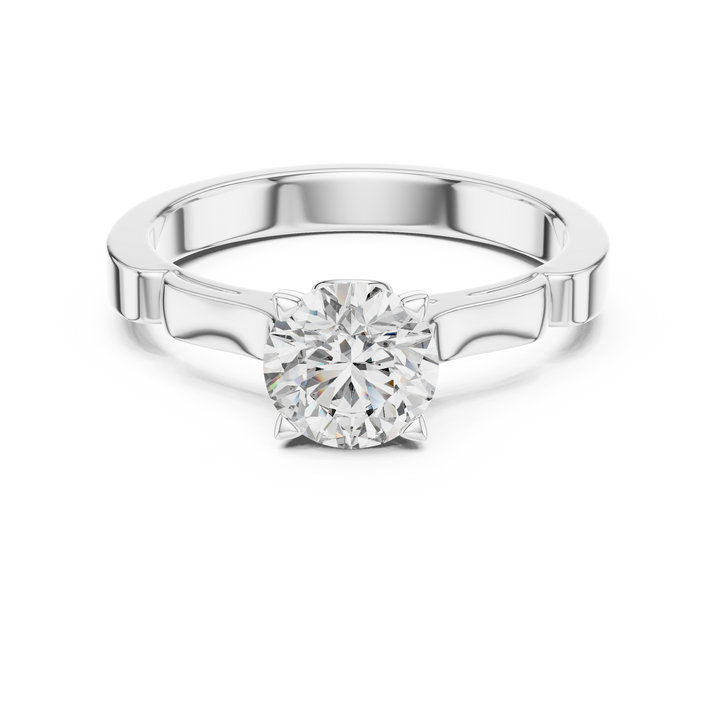 Pure Brilliance Solitaire 1 Ct Round Engagement Ring