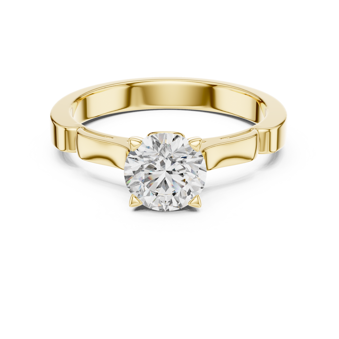 Pure Brilliance Solitaire 1 Ct Round Engagement Ring