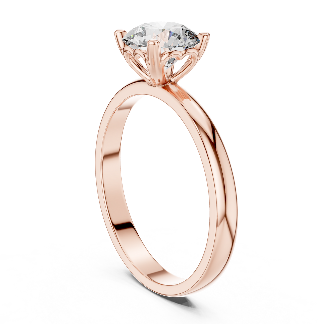 Forever Love Solitaire 1 Ct Round Diamond Ring