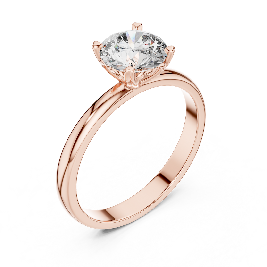 Forever Love Solitaire 1 Ct Round Diamond Ring