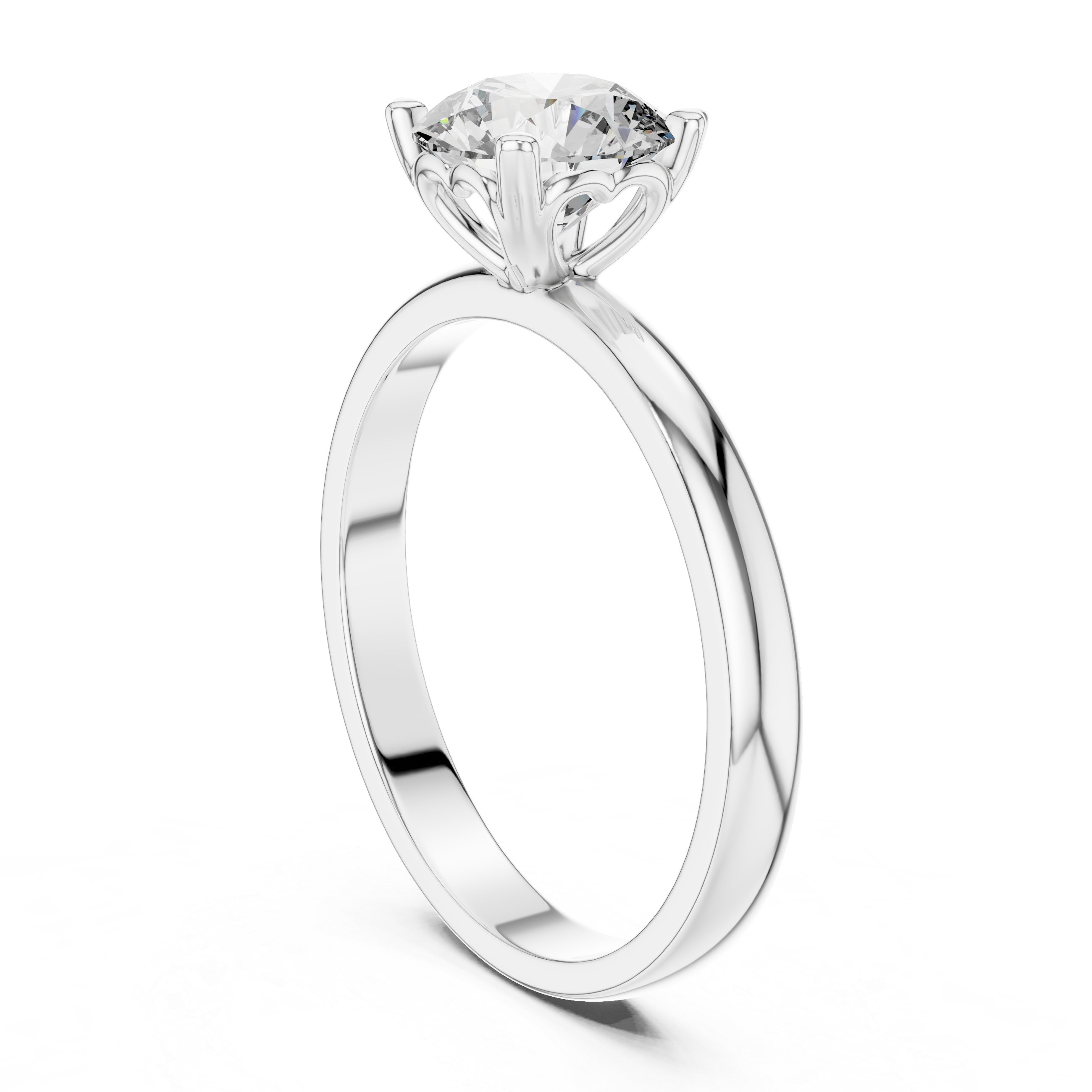 Forever Love Solitaire 1 Ct Round Diamond Ring