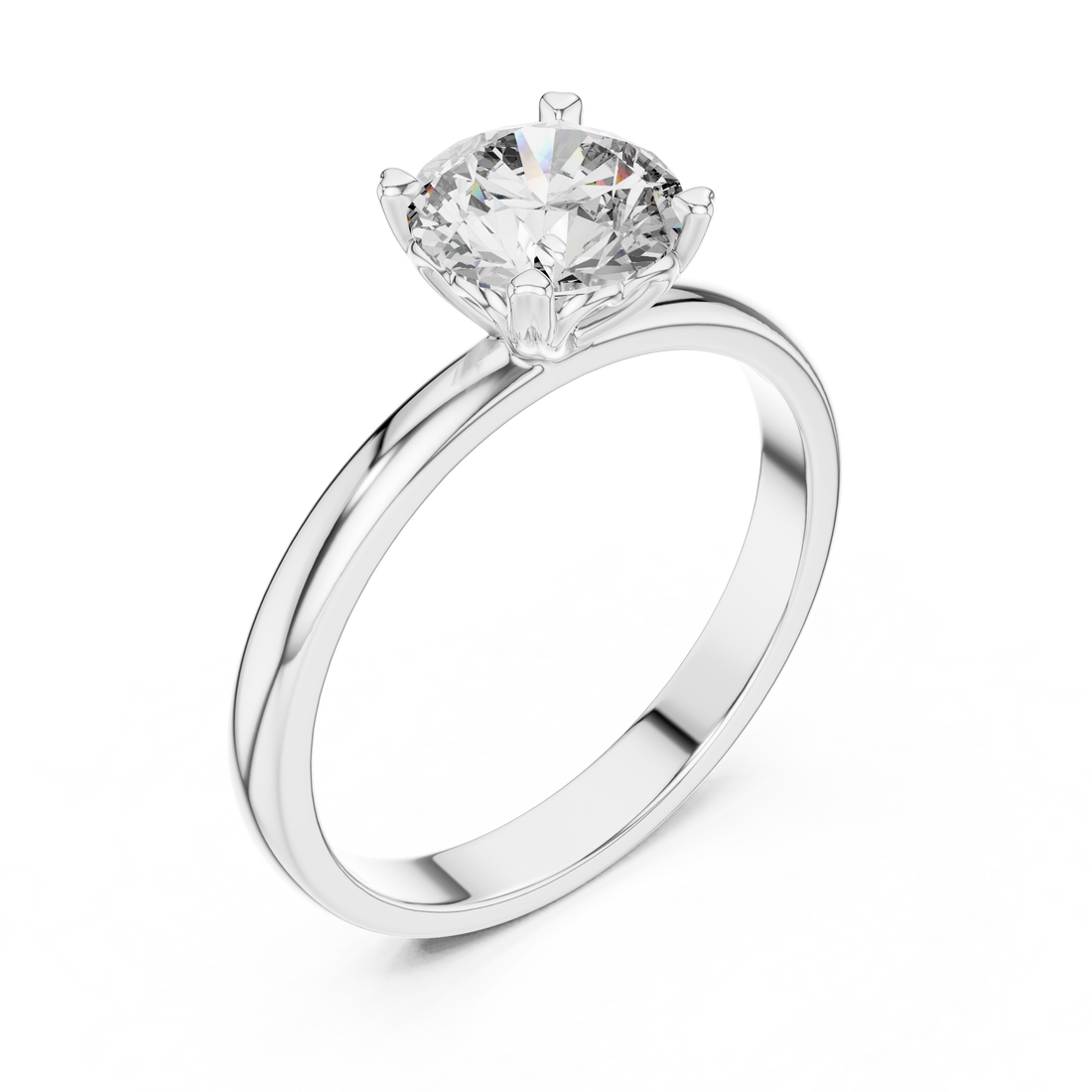 Forever Love Solitaire 1 Ct Round Diamond Ring