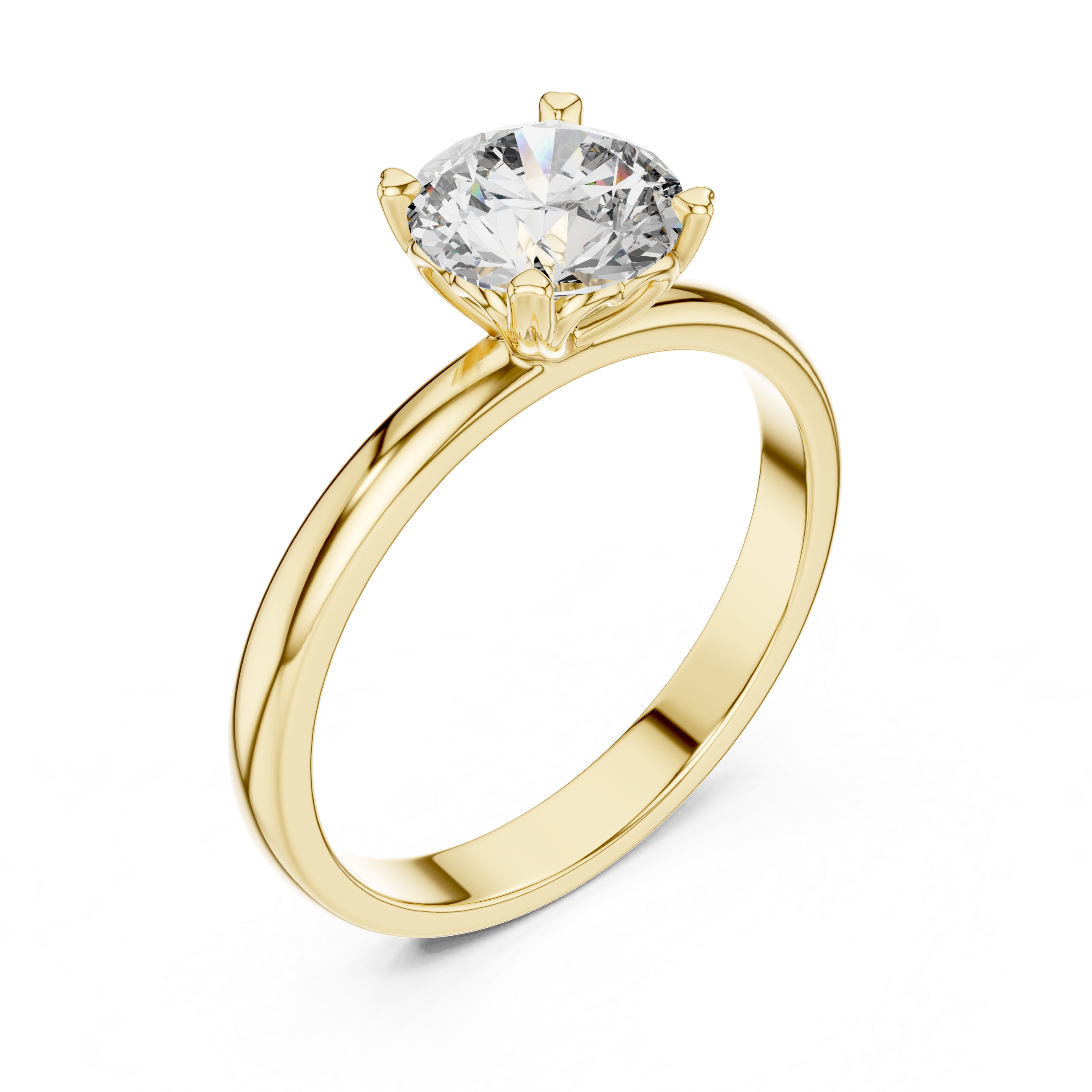 Forever Love Solitaire 1 Ct Round Diamond Ring