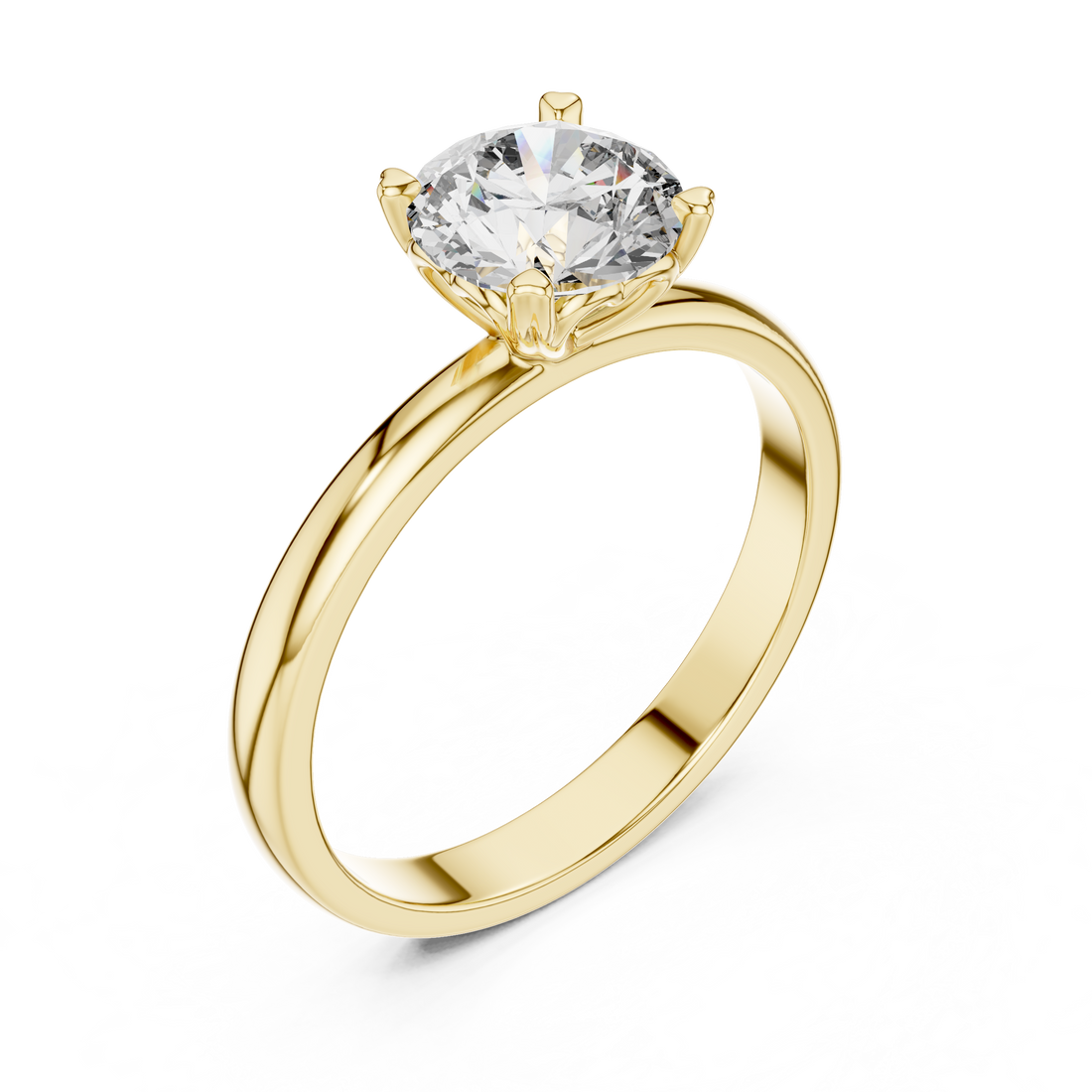 Forever Love Solitaire 1 Ct Round Diamond Ring