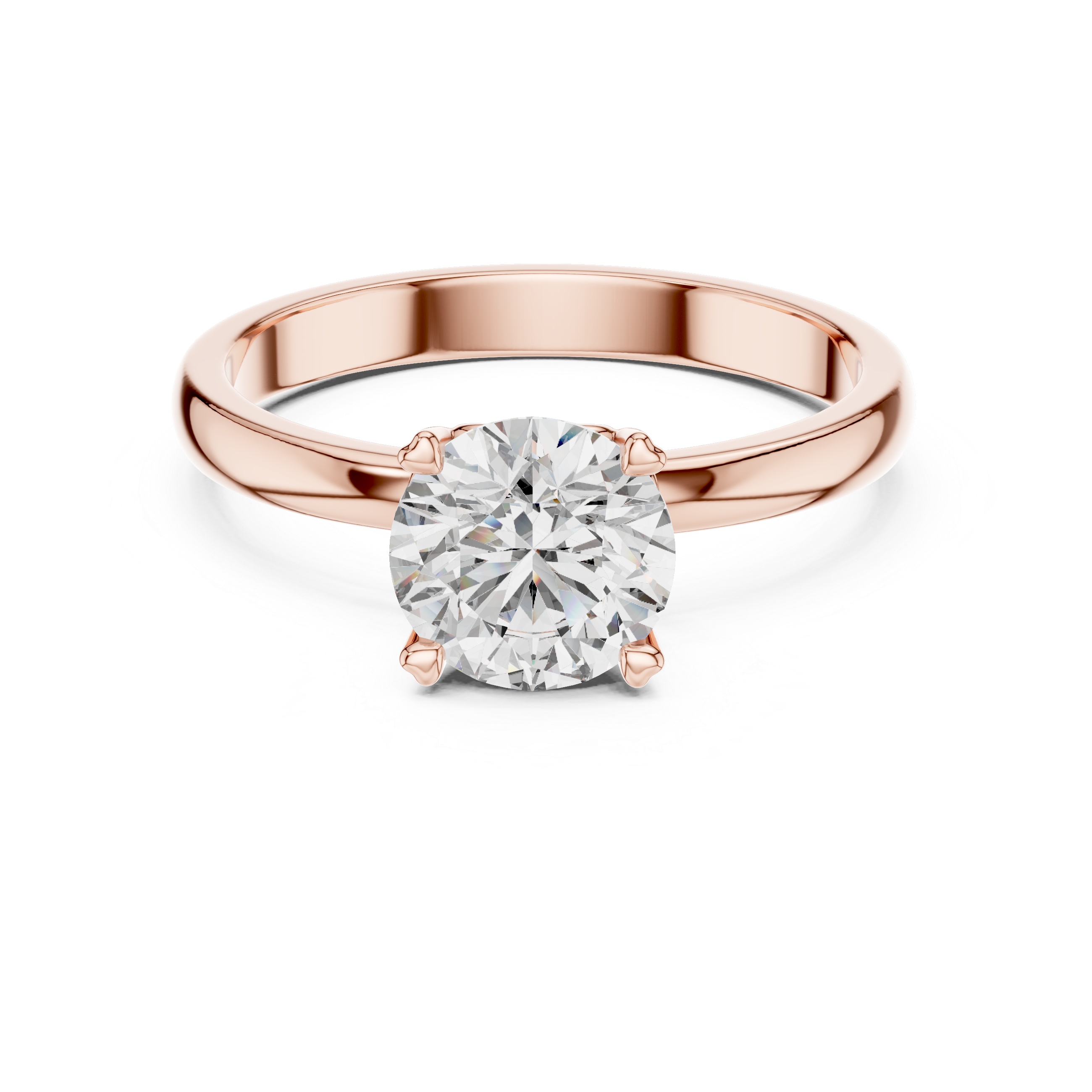 Forever Love Solitaire 1 Ct Round Diamond Ring