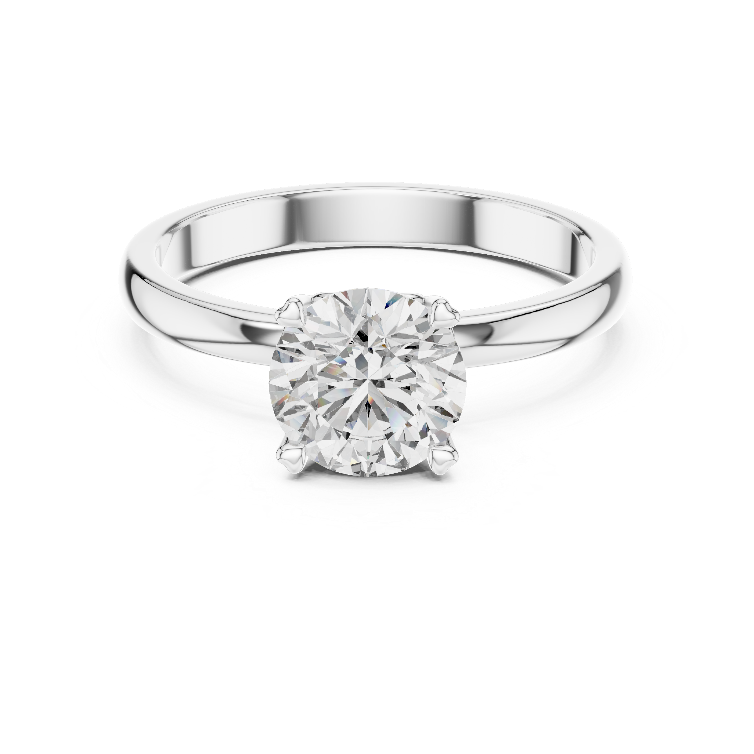 Forever Love Solitaire 1 Ct Round Diamond Ring