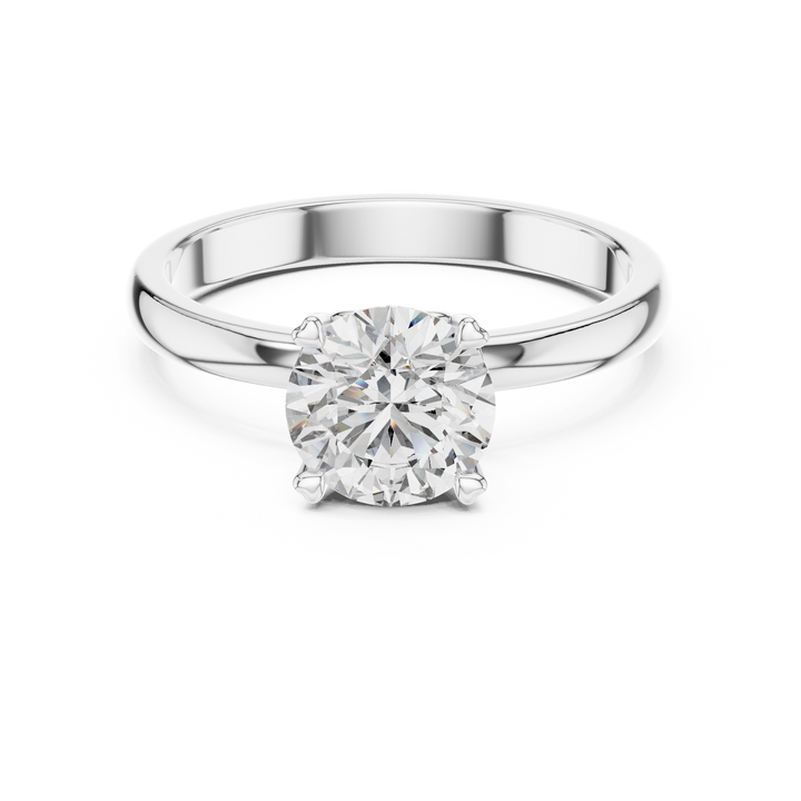 Forever Love Solitaire 1 Ct Round Diamond Ring