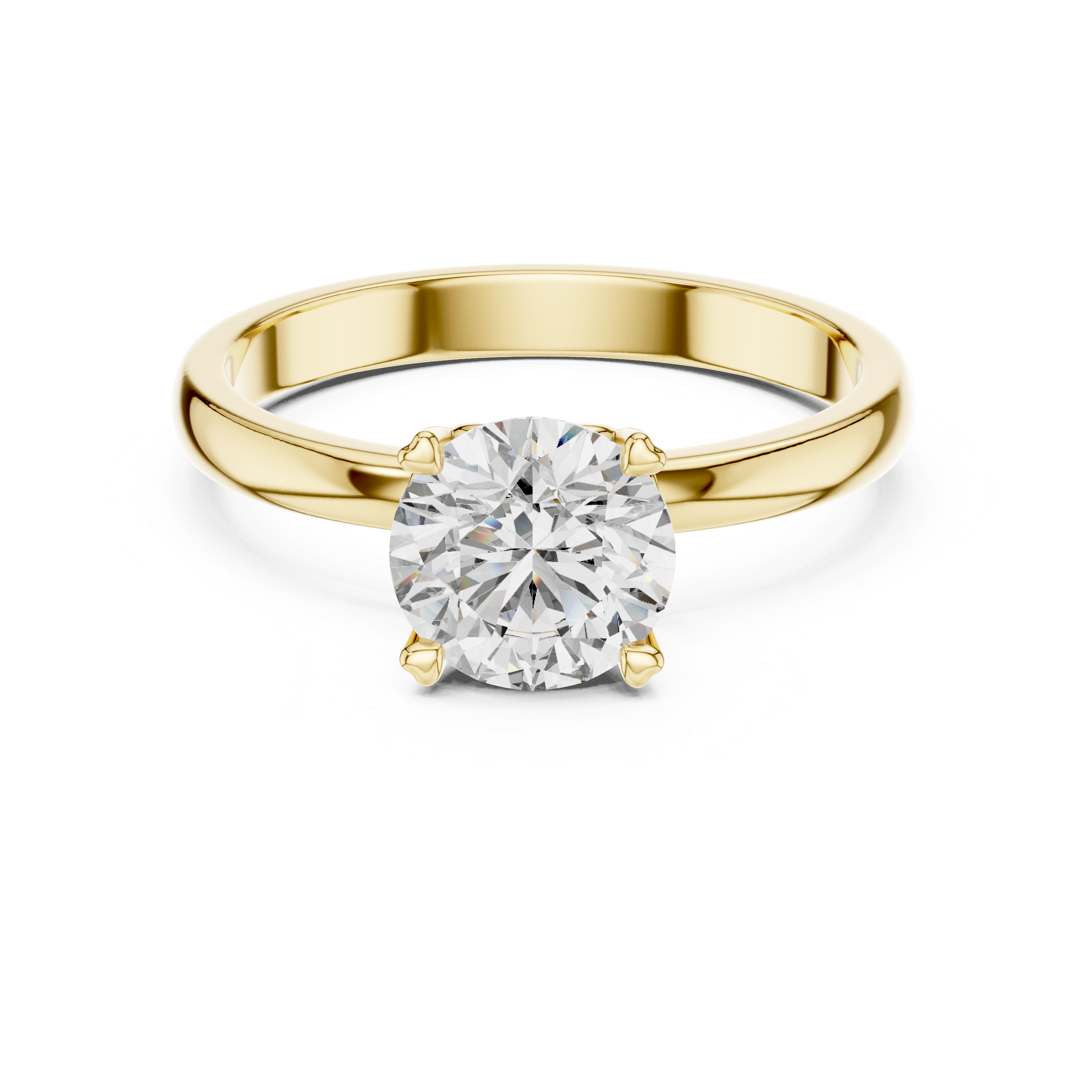 Forever Love Solitaire 1 Ct Round Diamond Ring