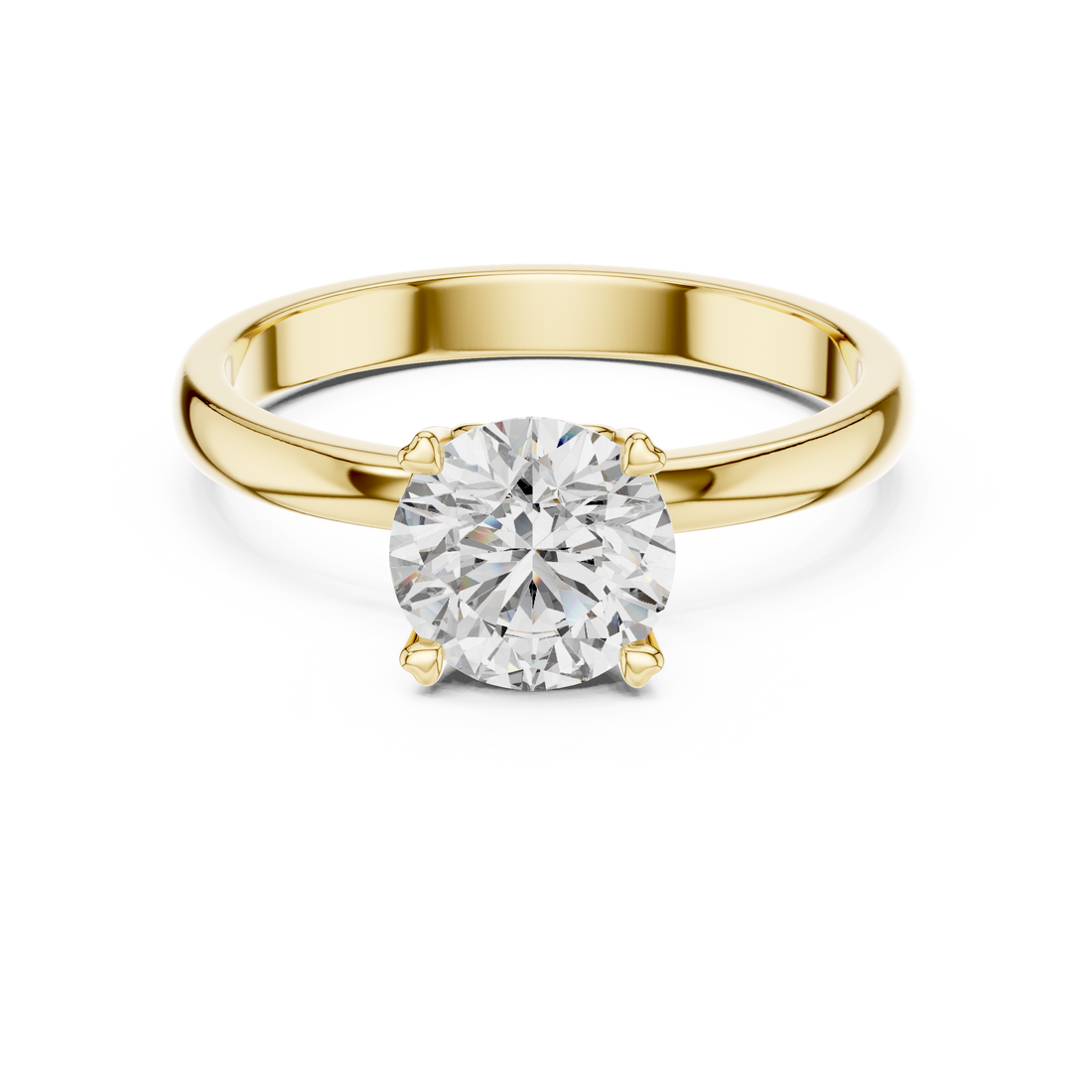 Forever Love Solitaire 1 Ct Round Diamond Ring