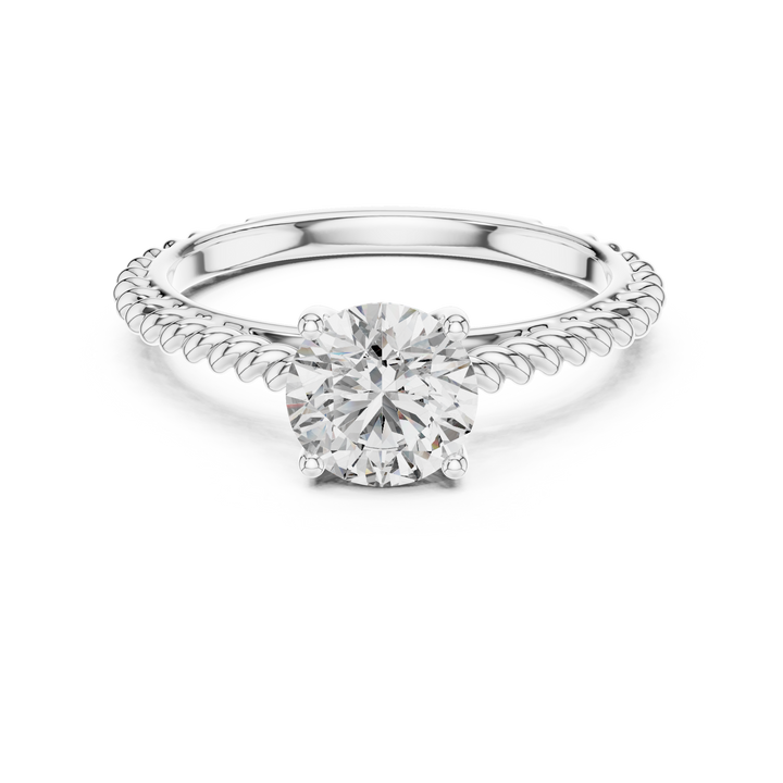 Rope Style Diamond Solitaire Elegance