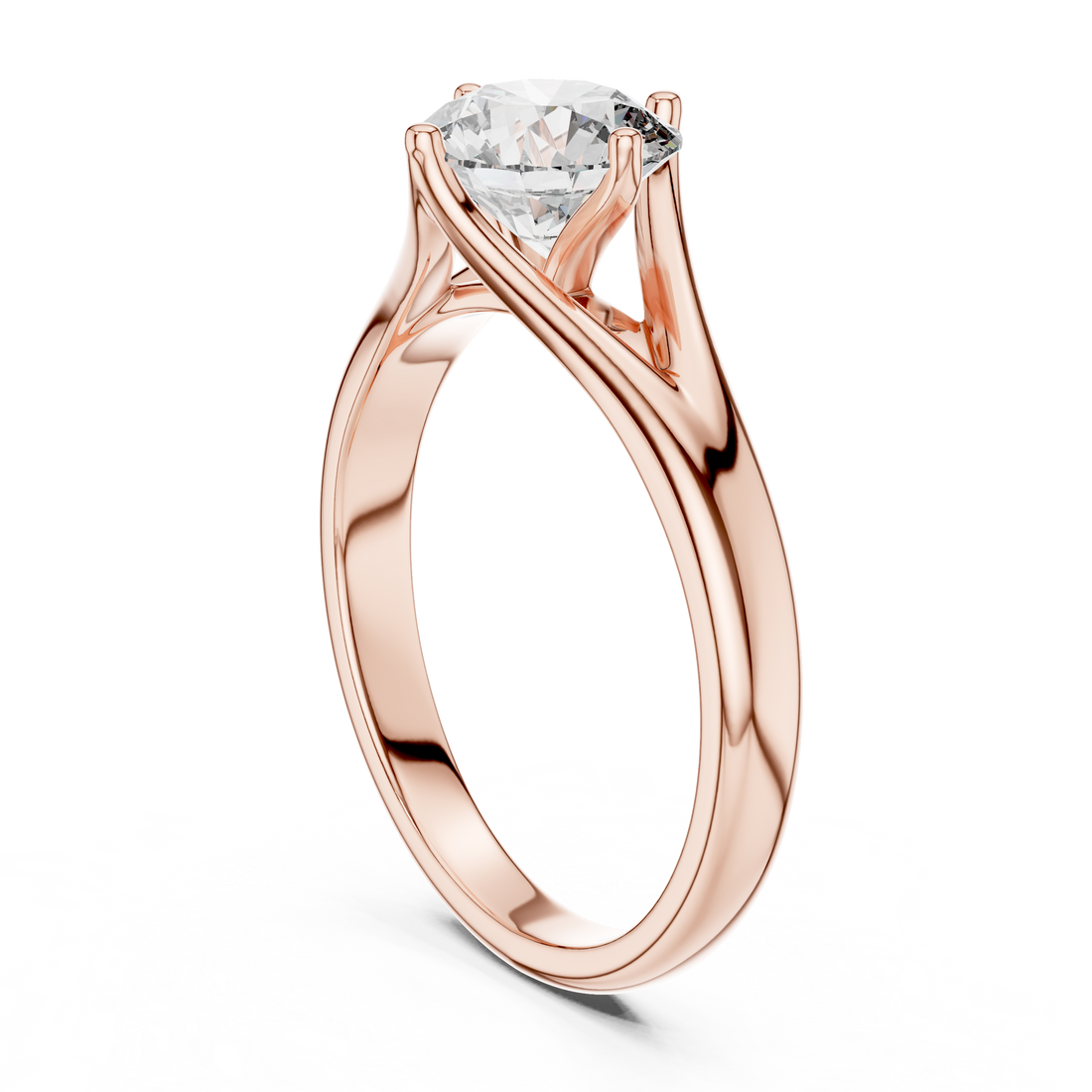 Timeless Elegance Split Shank Solitaire Ring