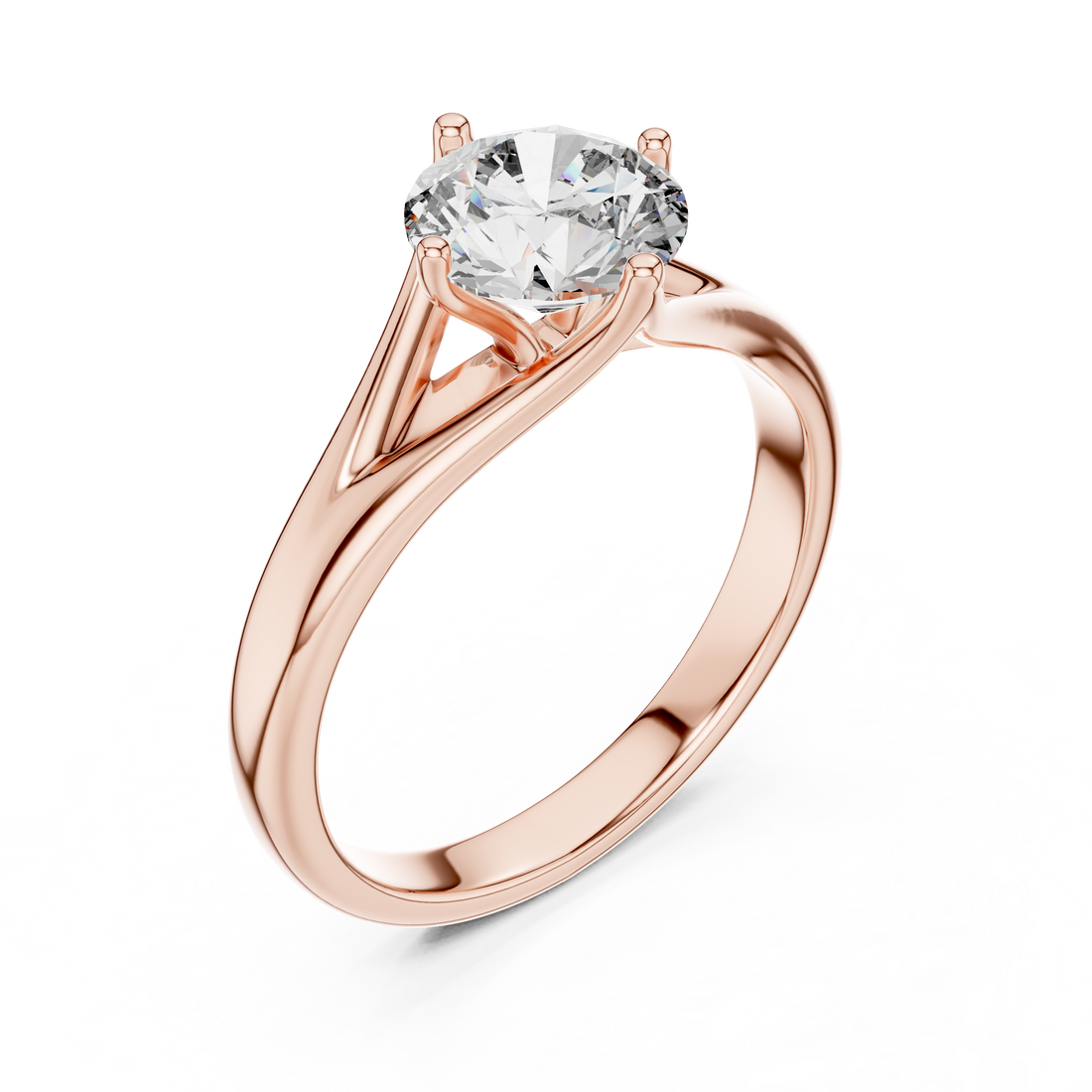 Timeless Elegance Split Shank Solitaire Ring
