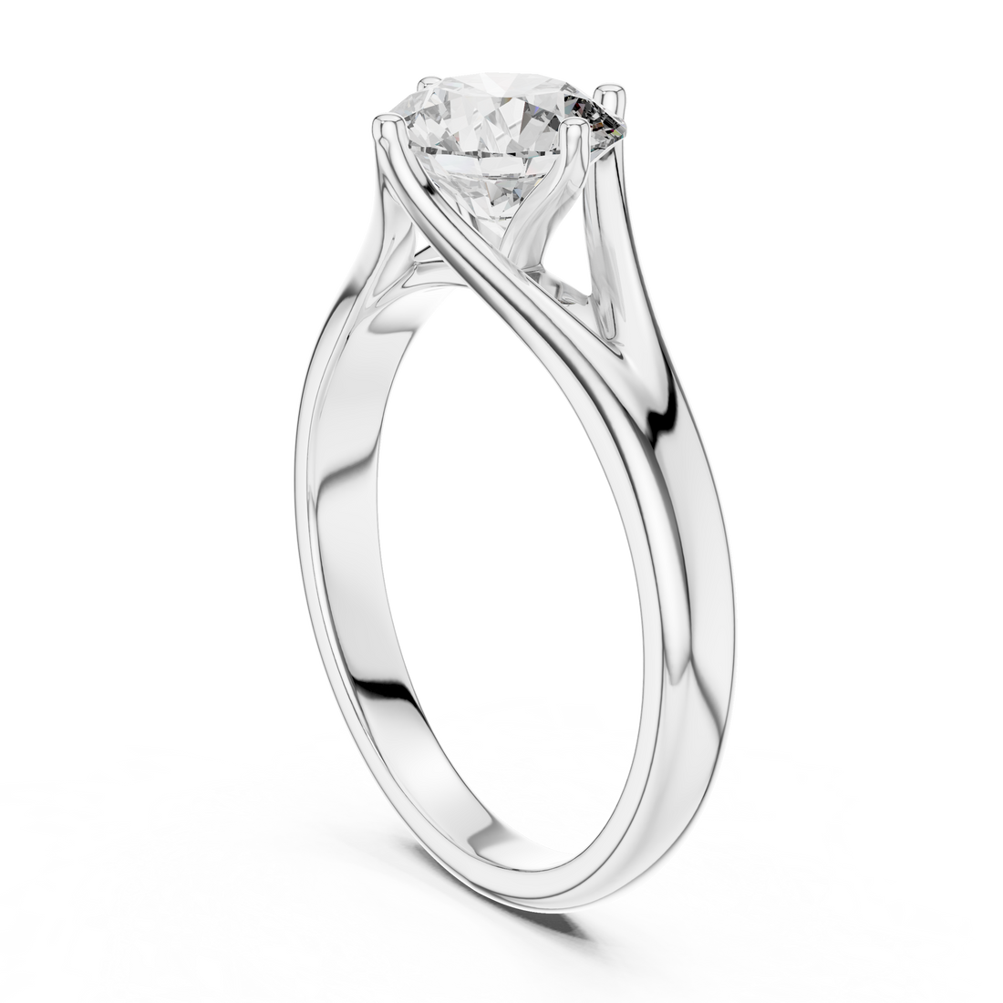 Timeless Elegance Split Shank Solitaire Ring