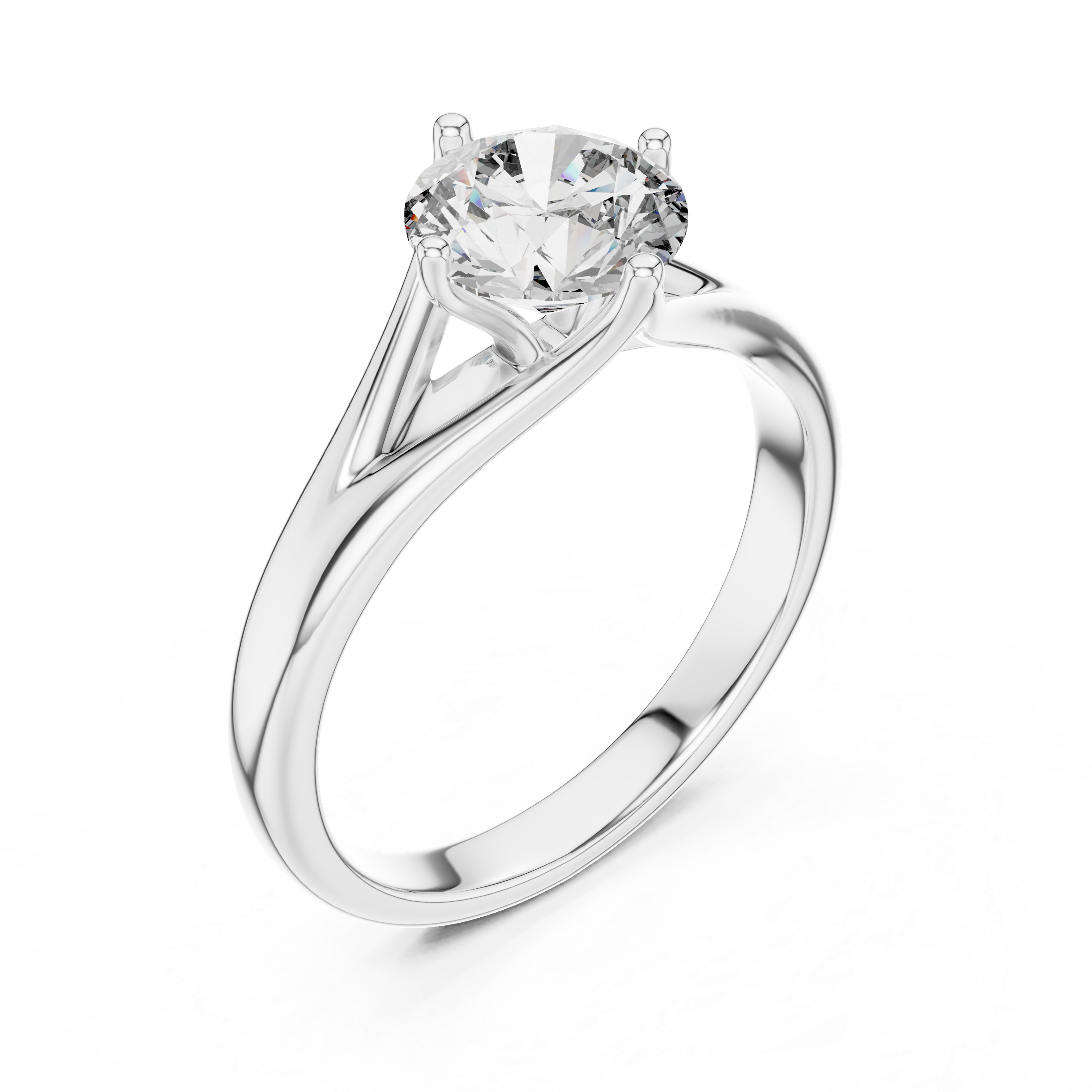 Timeless Elegance Split Shank Solitaire Ring