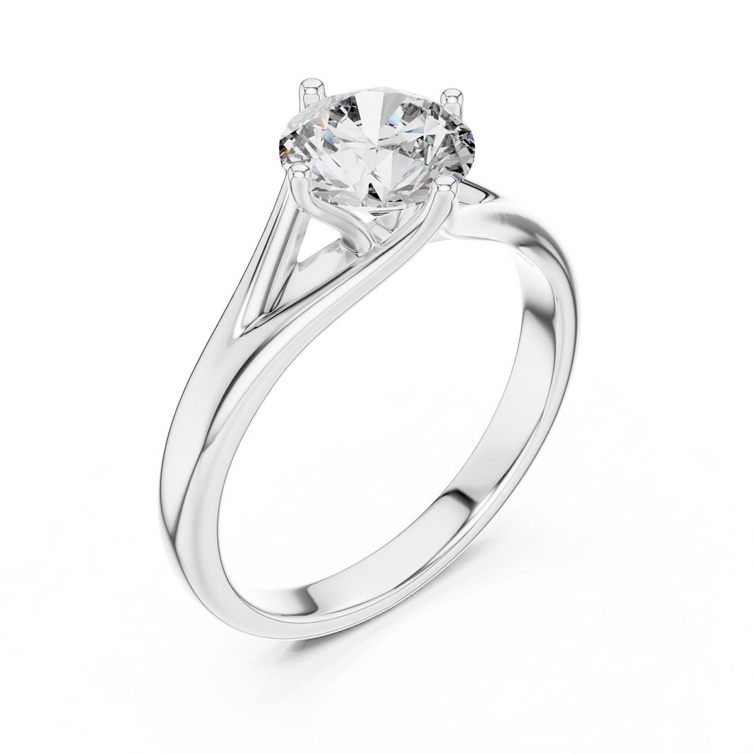 Timeless Elegance Split Shank Solitaire Ring