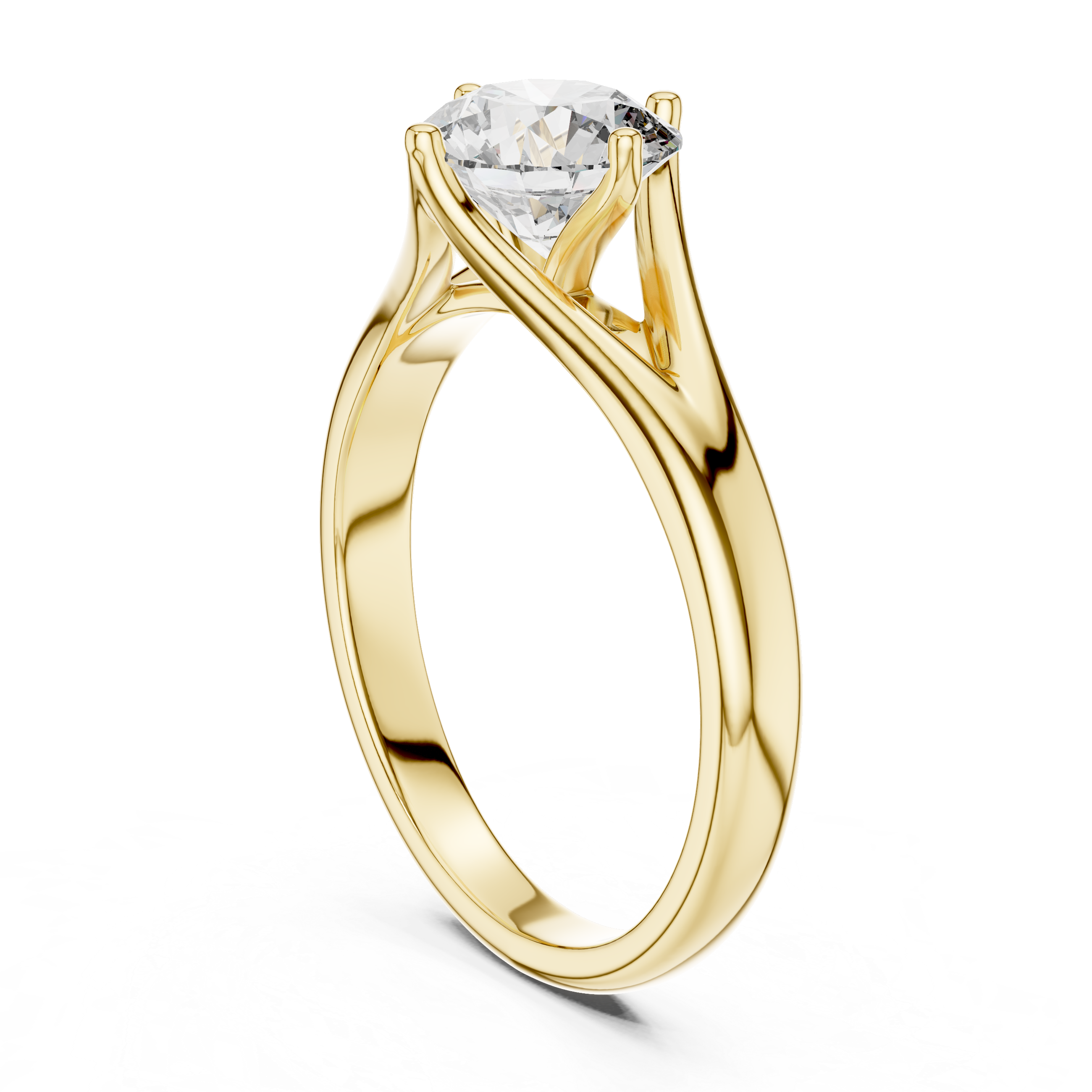 Timeless Elegance Split Shank Solitaire Ring