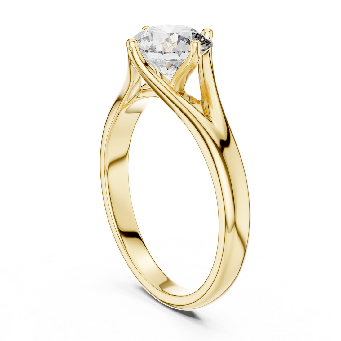 Timeless Elegance Split Shank Solitaire Ring