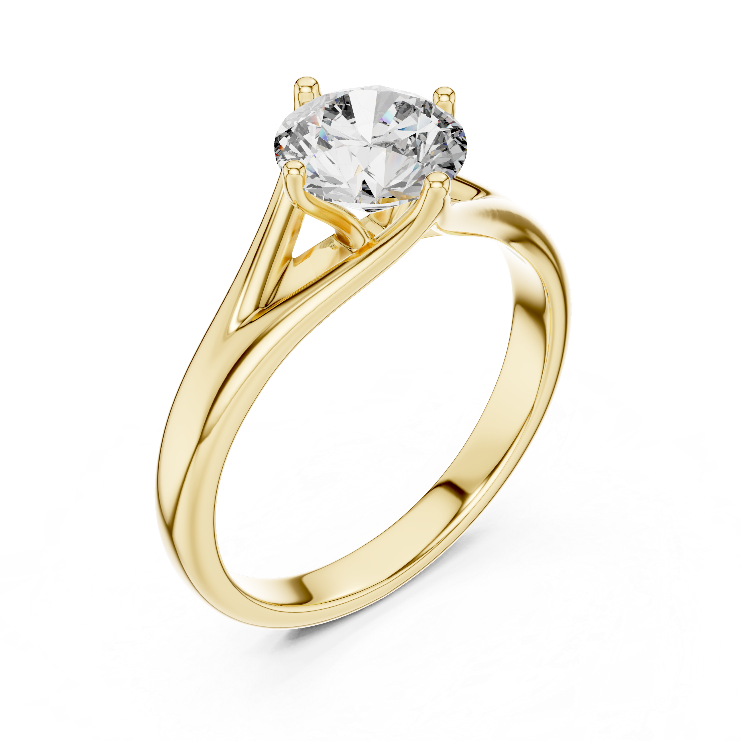 Timeless Elegance Split Shank Solitaire Ring