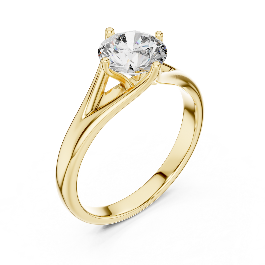Timeless Elegance Split Shank Solitaire Ring