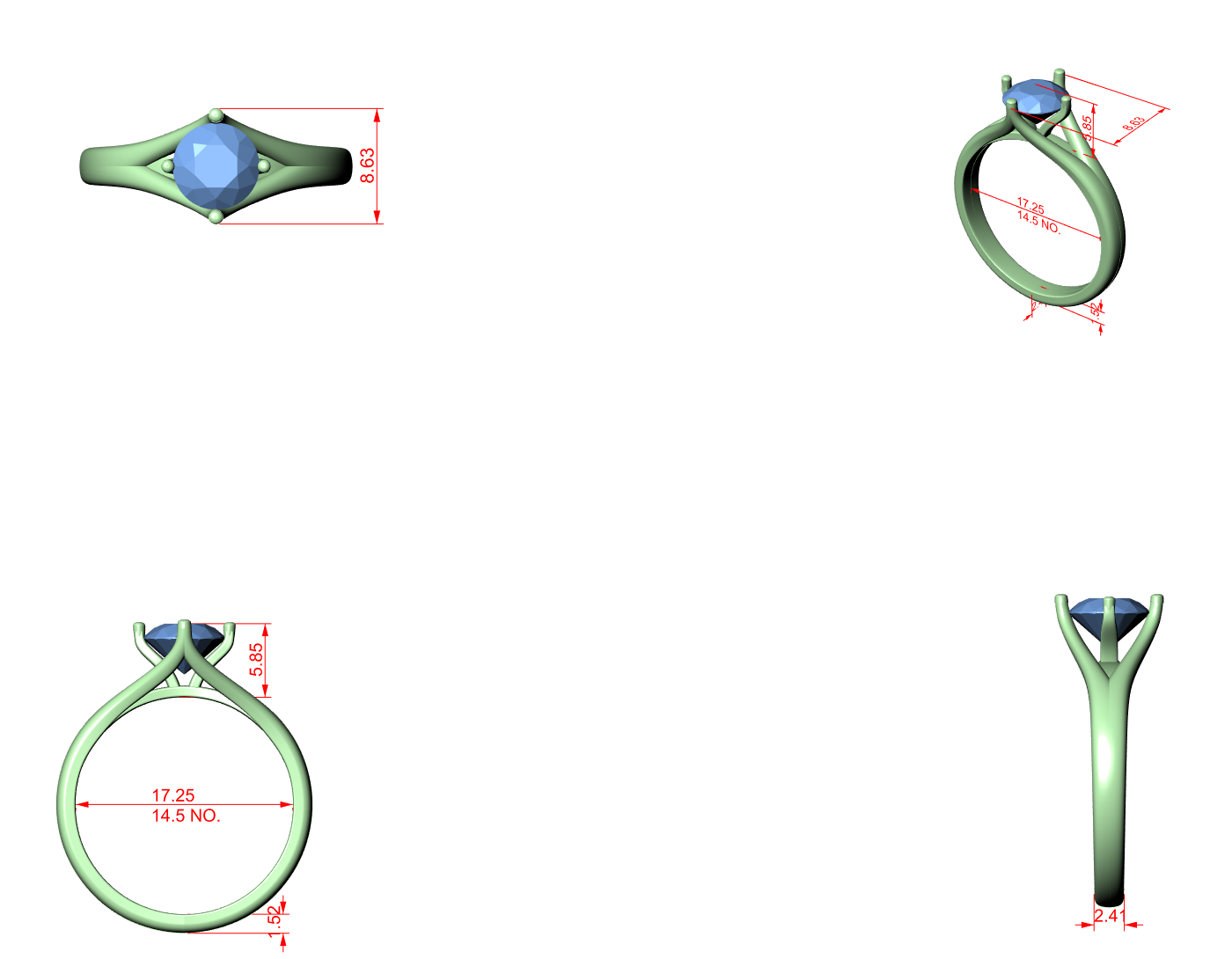 Timeless Elegance Split Shank Solitaire Ring