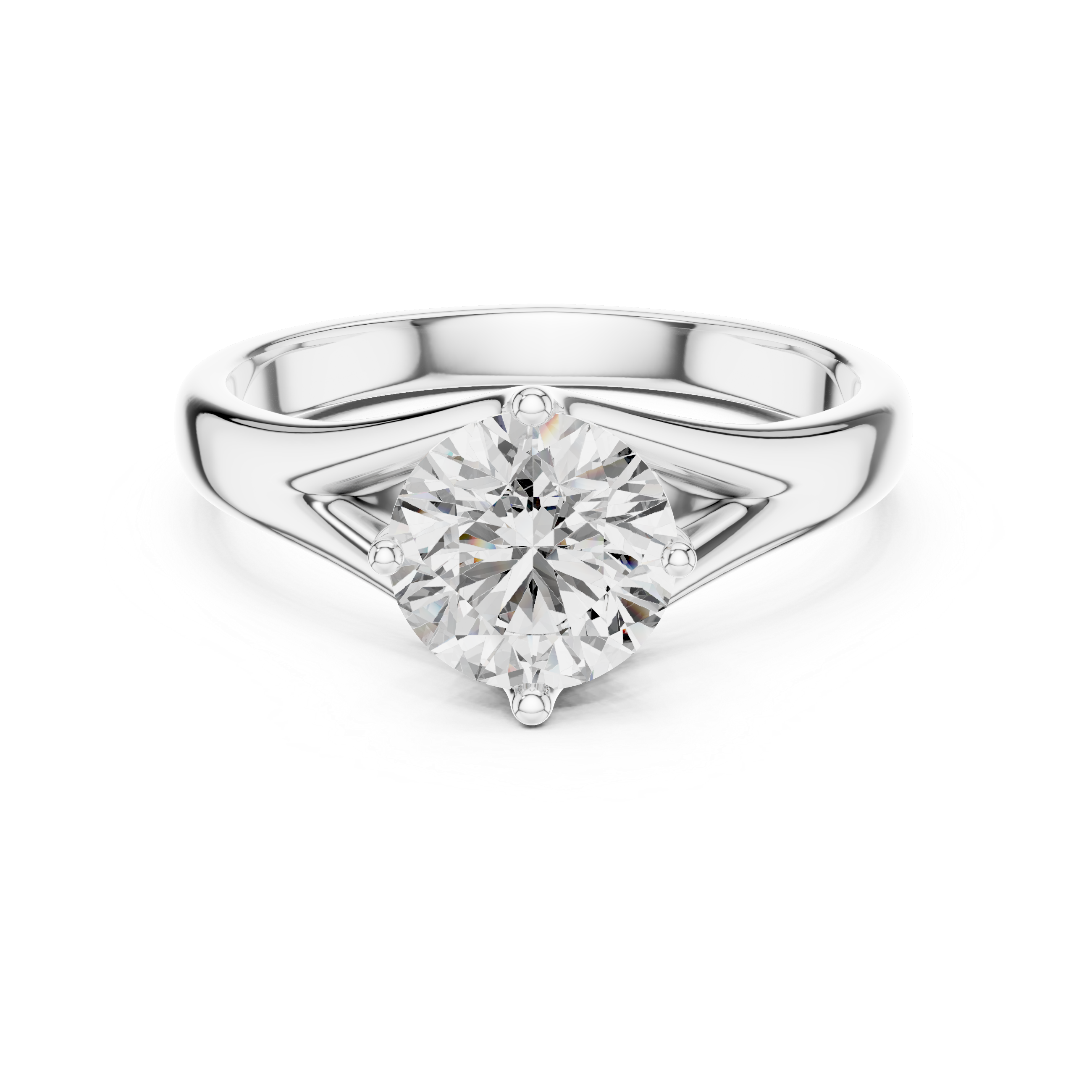 Timeless Elegance Split Shank Solitaire Ring
