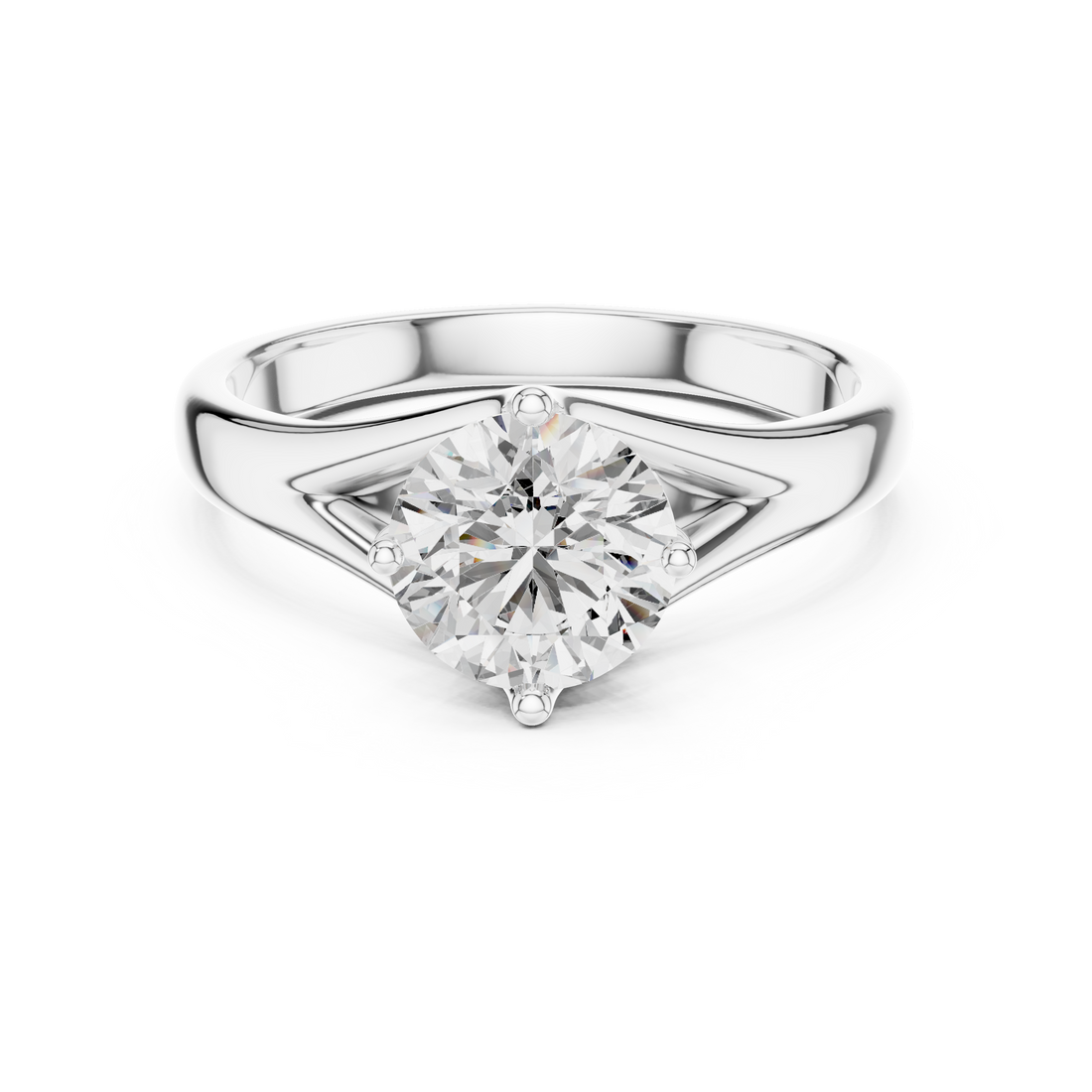 Timeless Elegance Split Shank Solitaire Ring