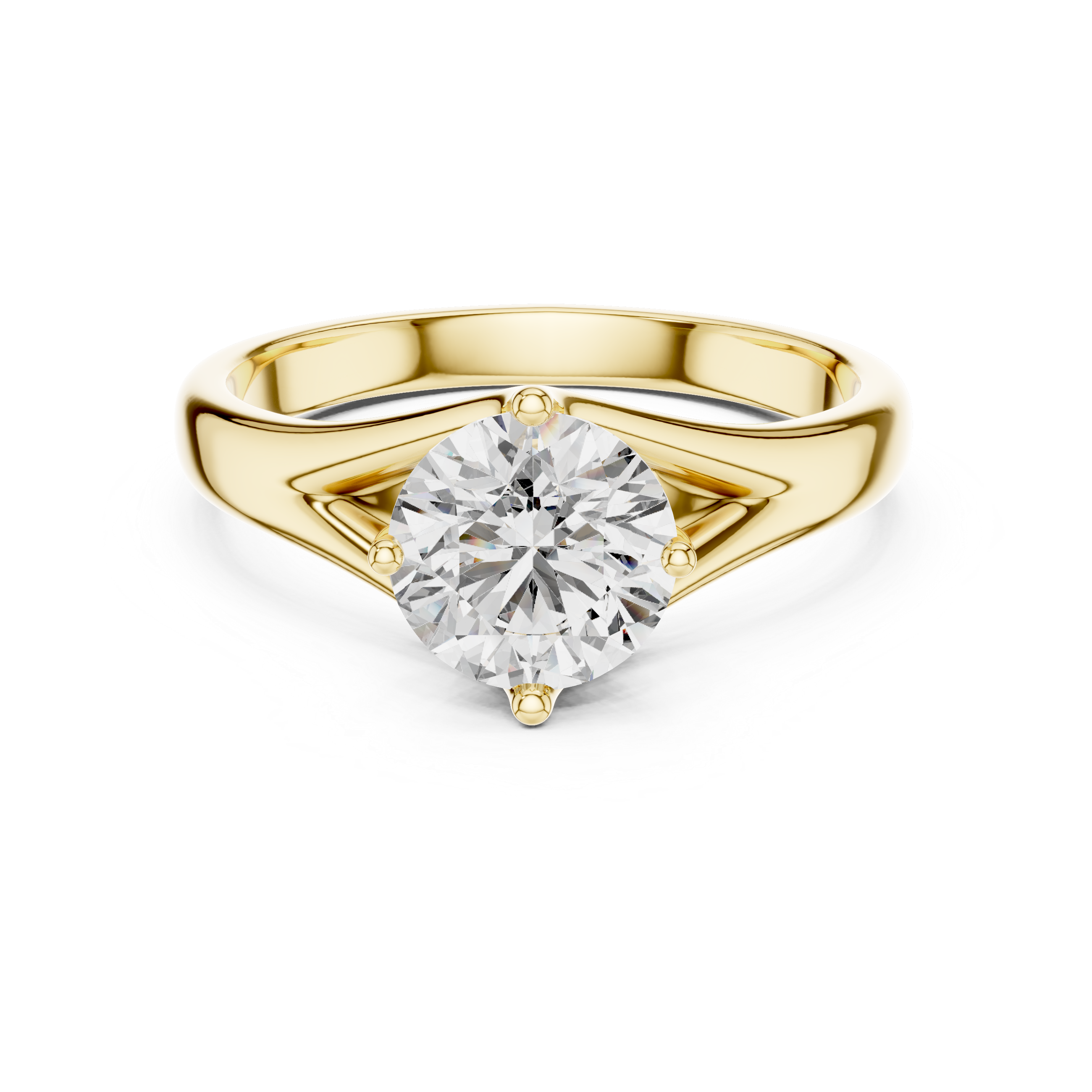 Timeless Elegance Split Shank Solitaire Ring