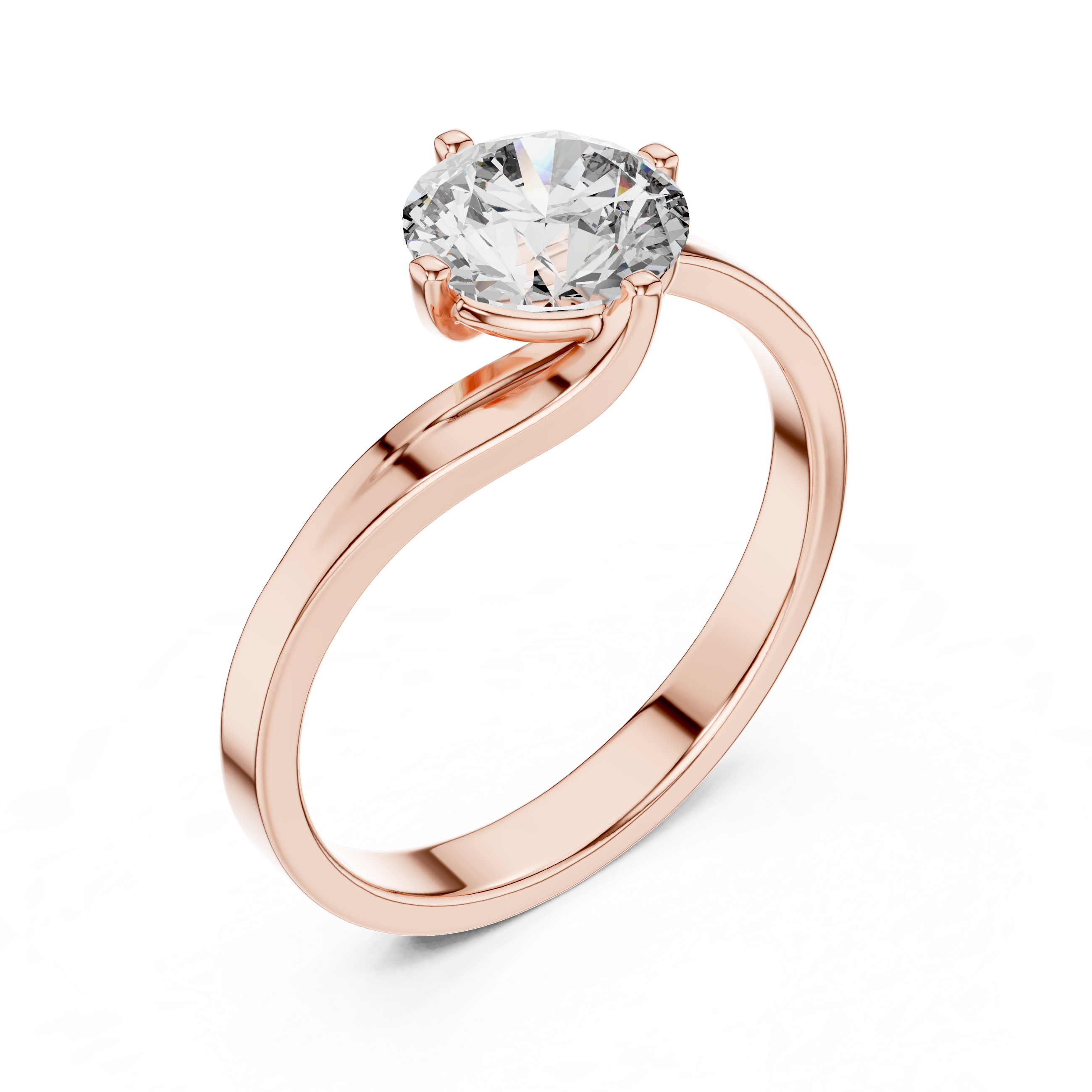 Modern Twist Bypass Ring Design