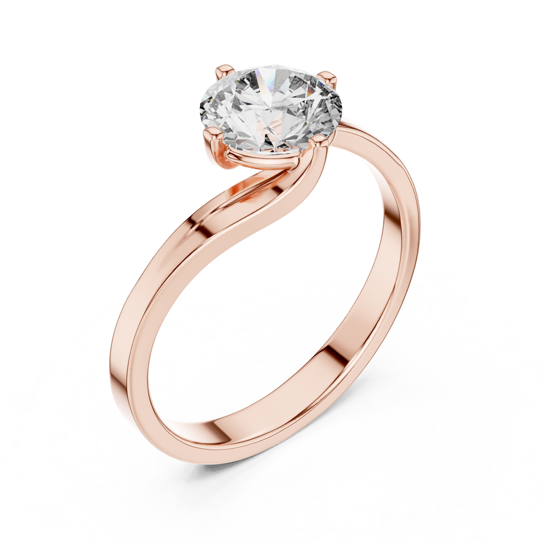 Modern Twist Bypass Ring Design